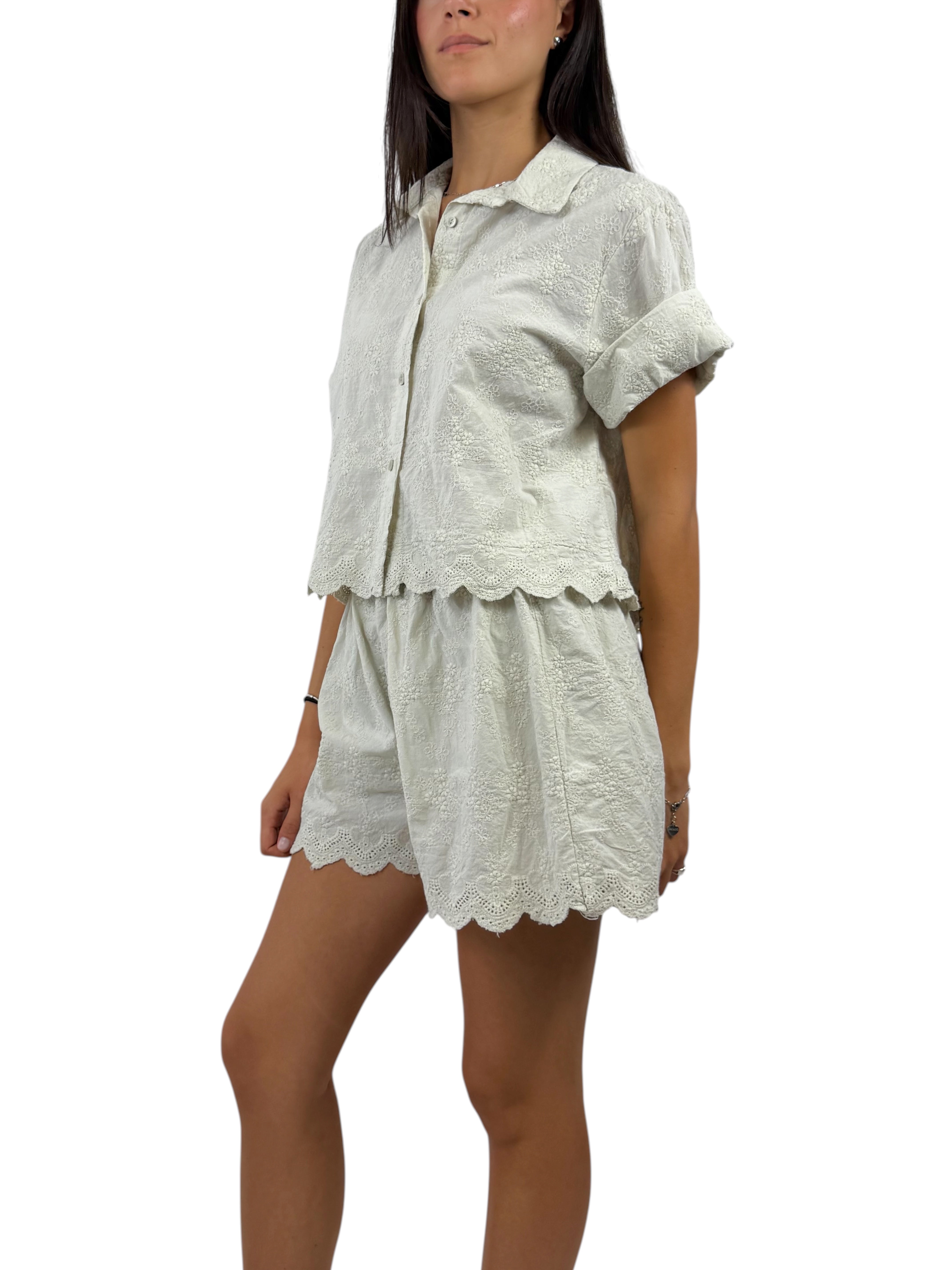 CECILE SHORT RICAMATI BEIGE