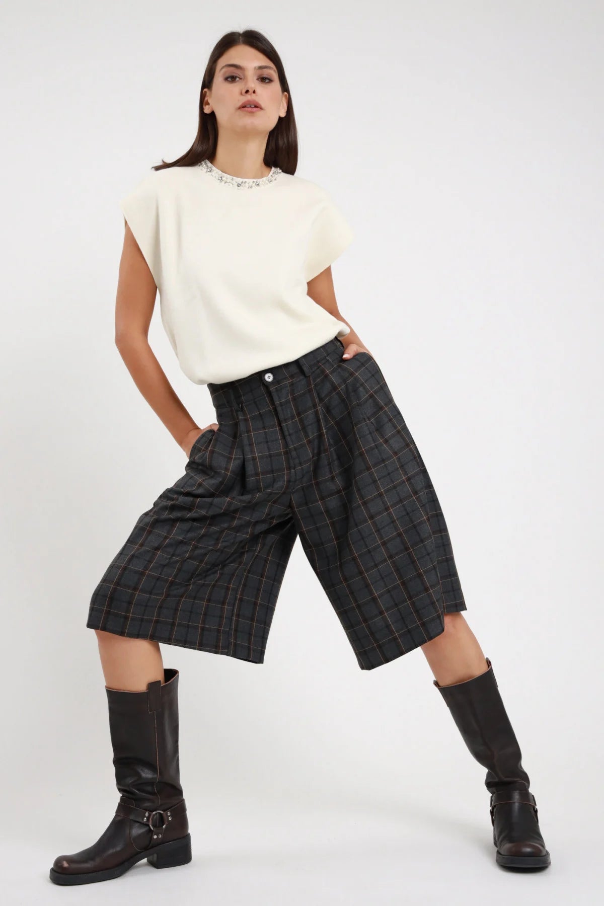SUSY MIX BERMUDA STAMPA QUADRI