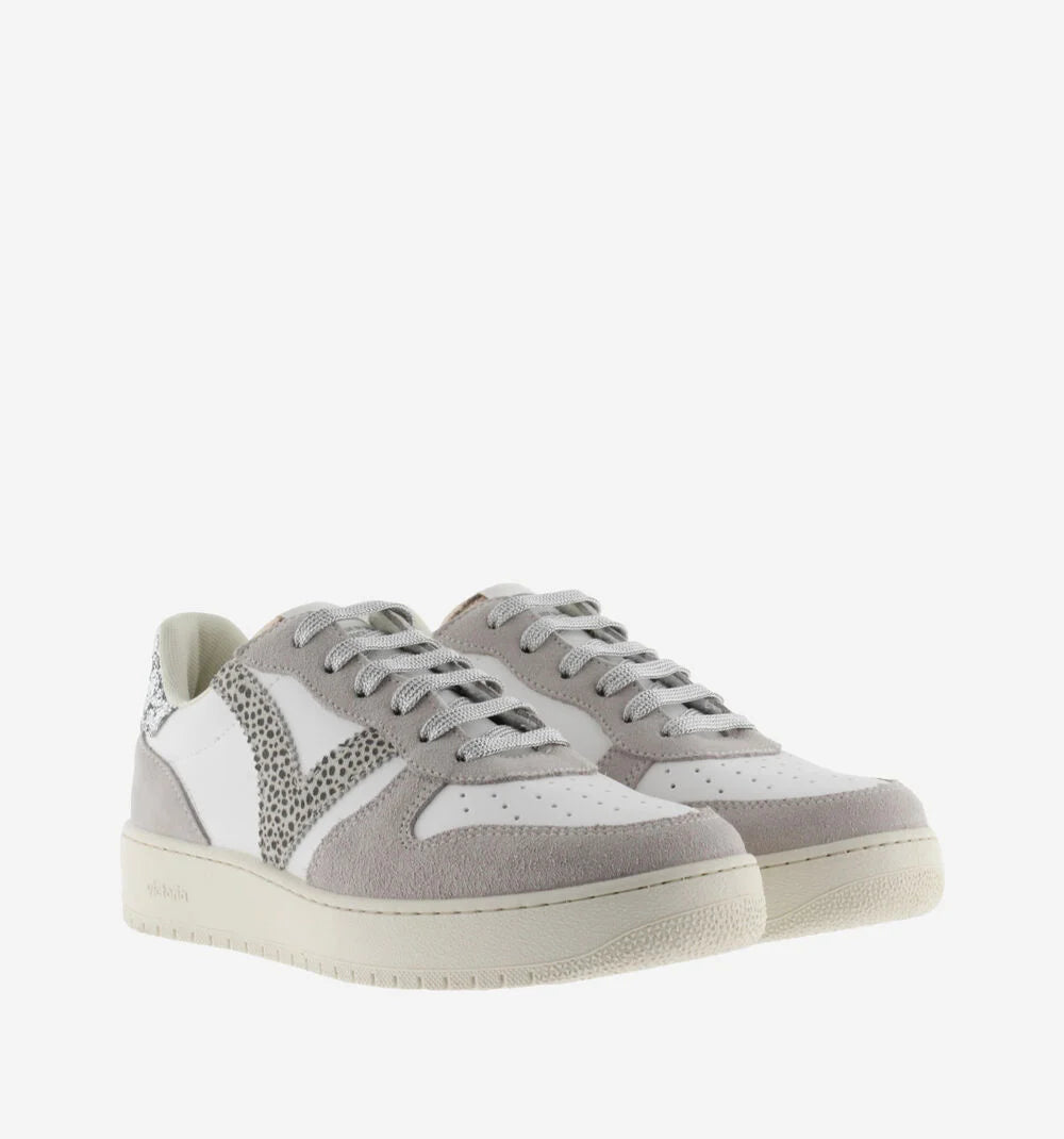 VICTORIA SNEAKERS MADRID ANIMALIER PLATA