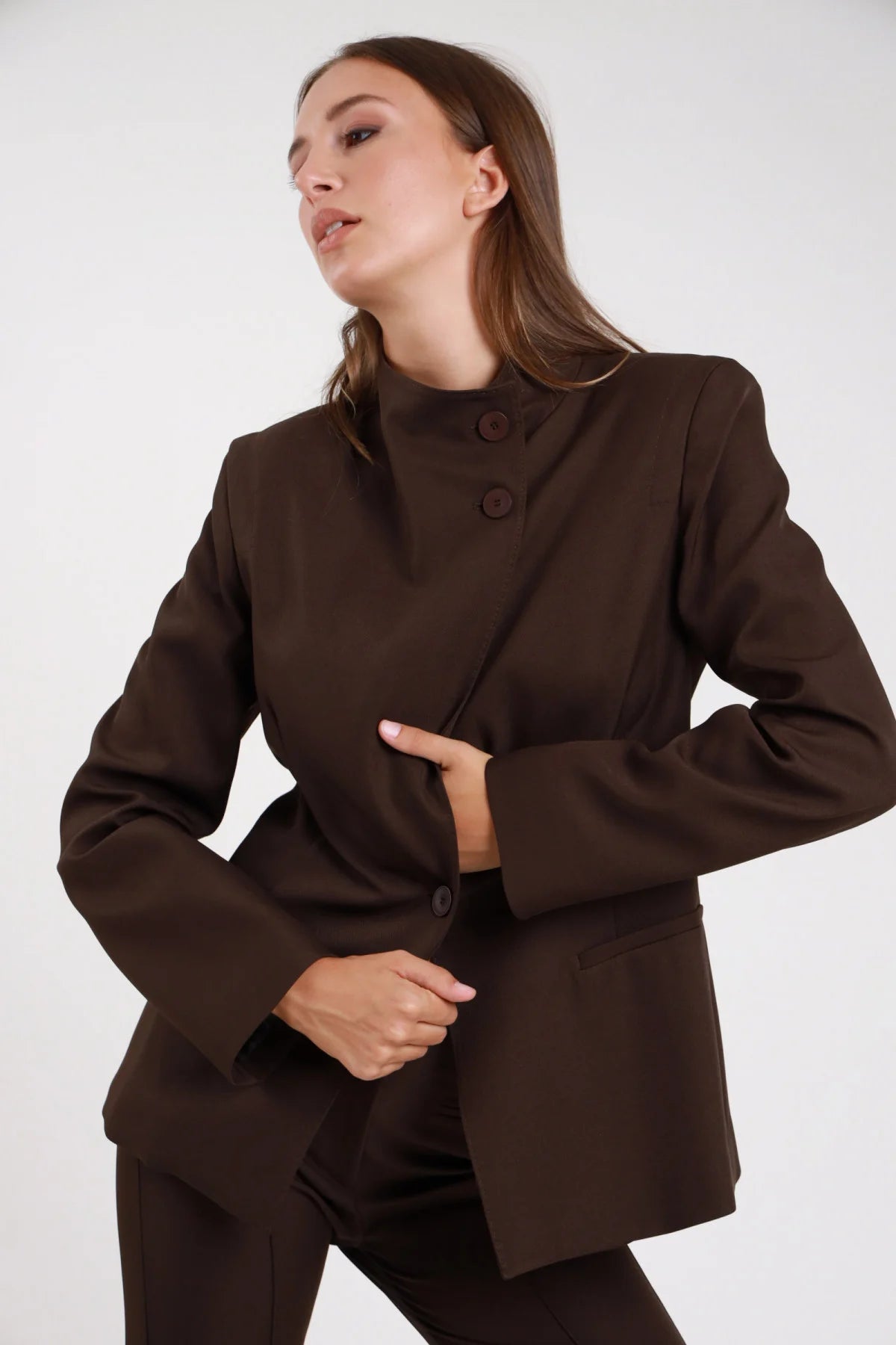 SUSY MIX BLAZER CHIUSURA ASIMMETRICA