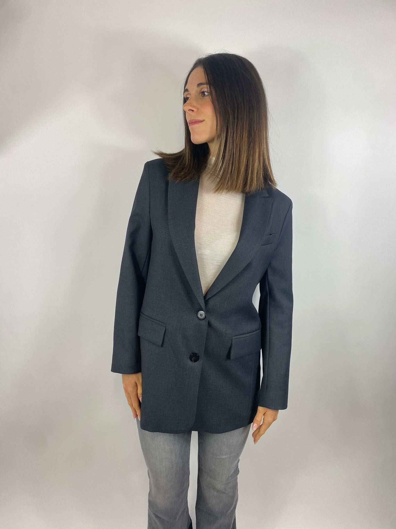 SUSY MIX GIACCA MONOPETTO GRIGIA