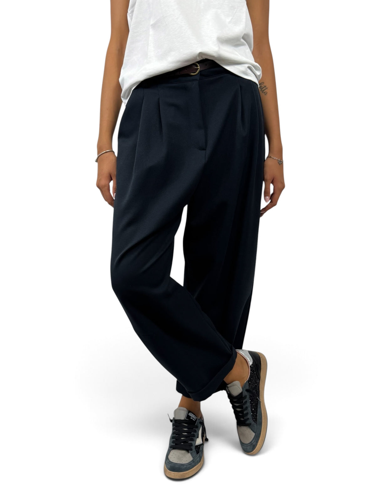 SUSY MIX PANTALONI CON PINCE BLU