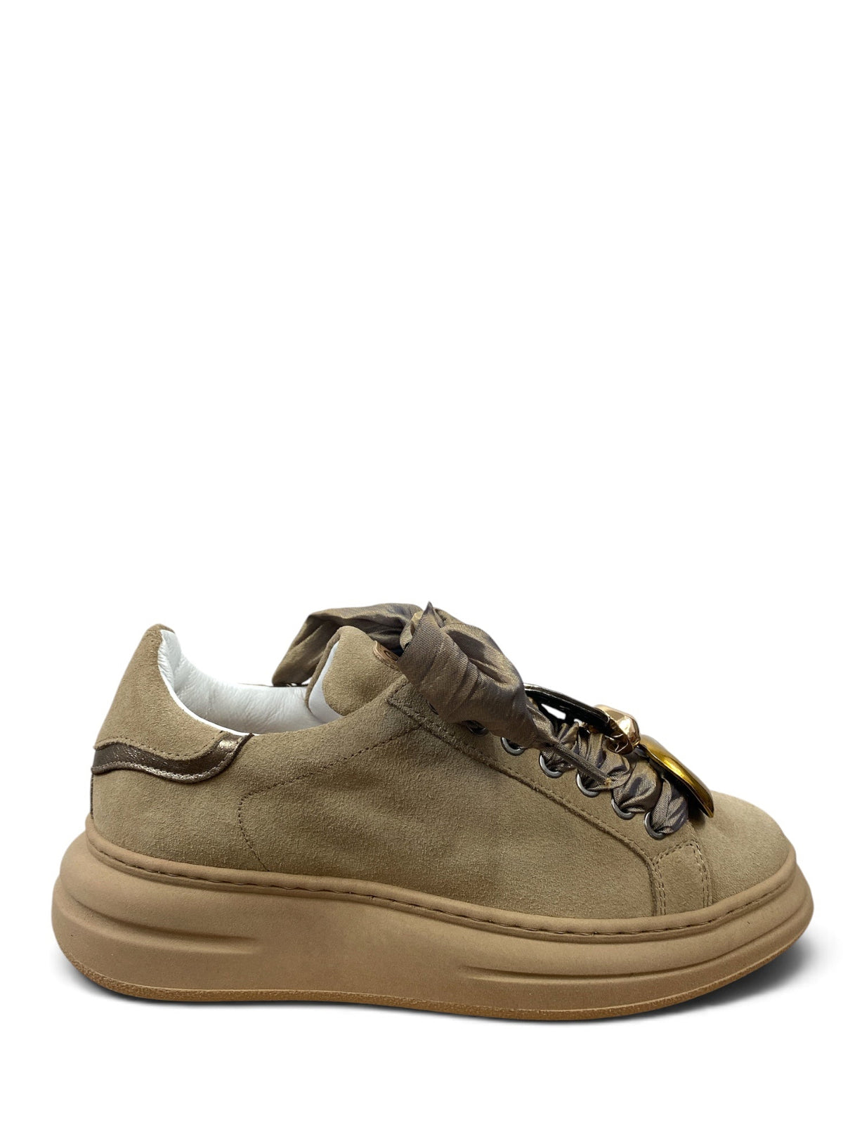 MÉLINÉ SNEAKERS DONNA SUEDE TAUPE
