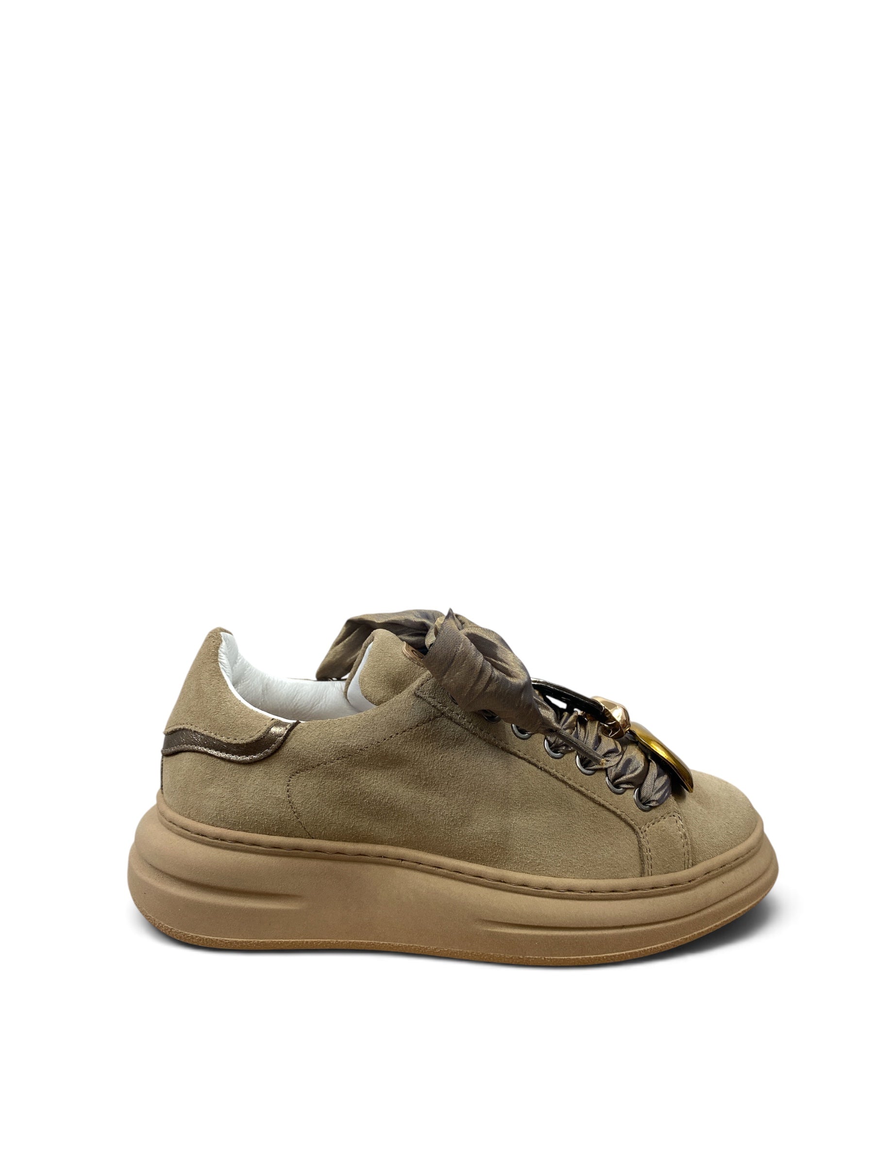 MÉLINÉ SNEAKERS DONNA SUEDE TAUPE