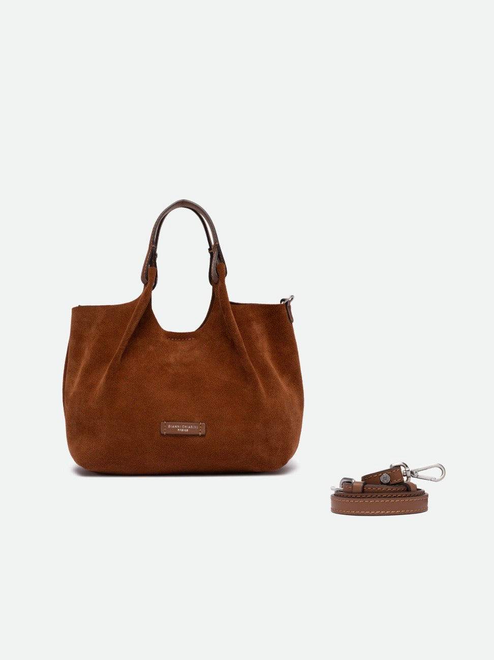 GIANNI CHIARINI BORSA A MANO DUA COGNAC