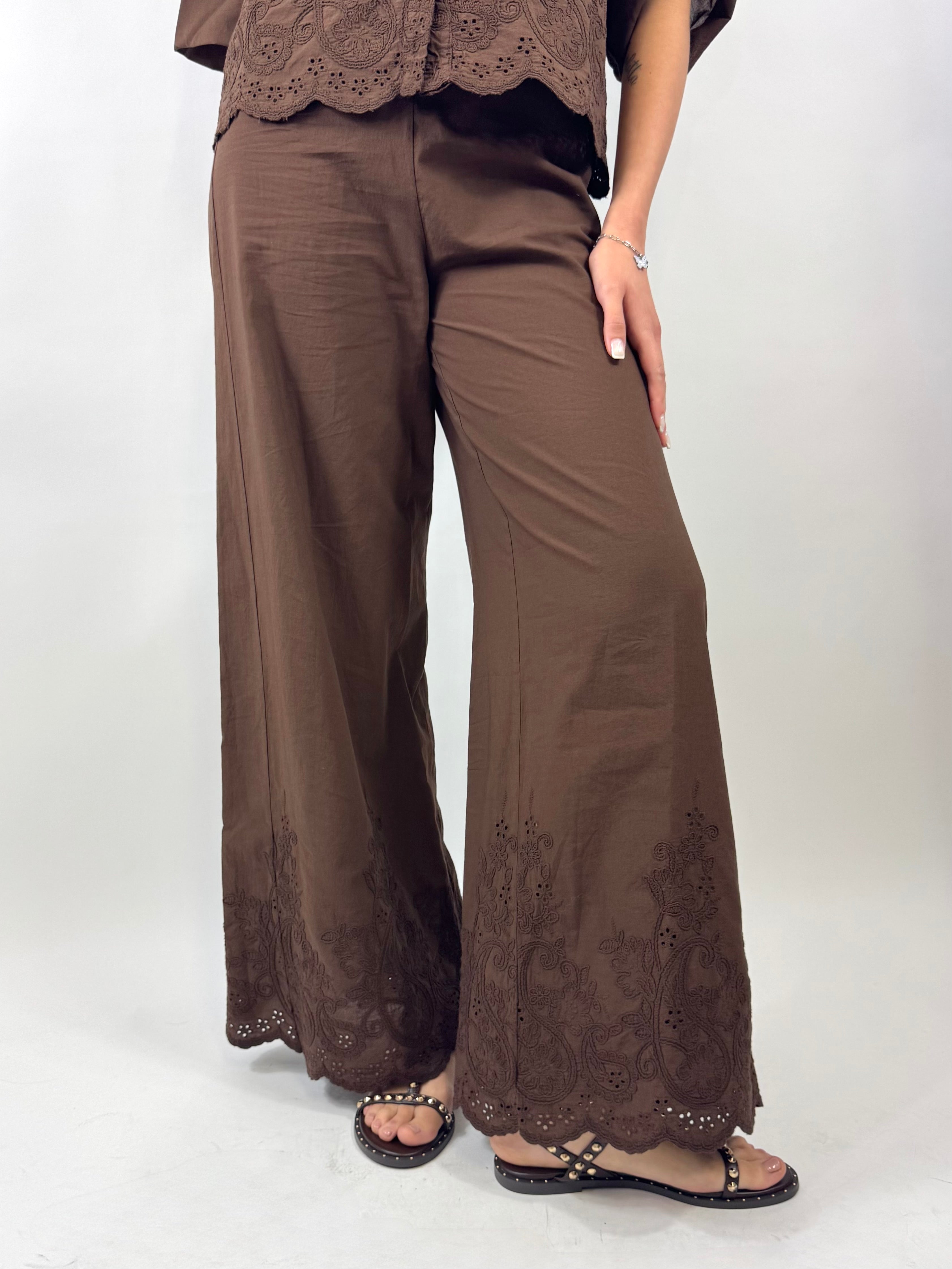 SUSY MIX PANTALONE CIOCCOLATO