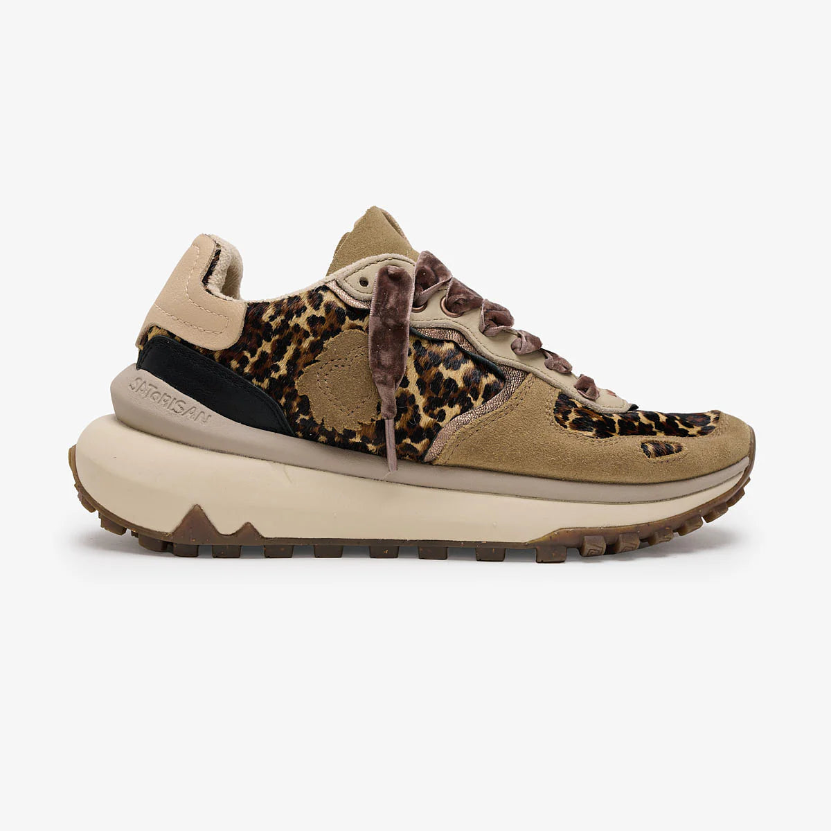 SATORISAN Sneakers donna cavallino suede leopardo