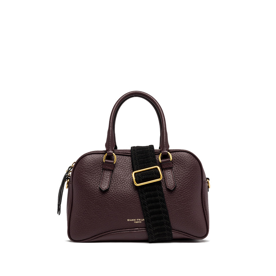 Gianni Chiarini Borsa a mano realizzata in pelle grana maxi plum