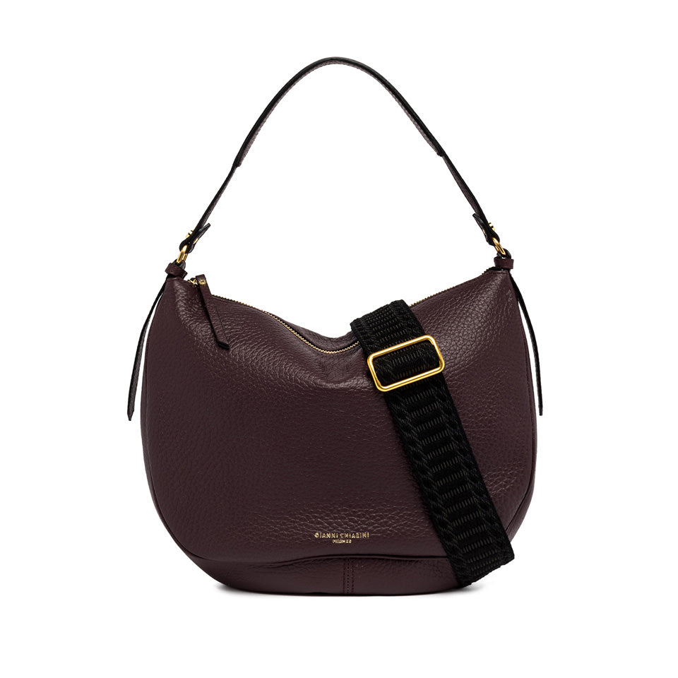 Gianni Chiarini Borsa a spalla realizzata in pelle grana maxi plum