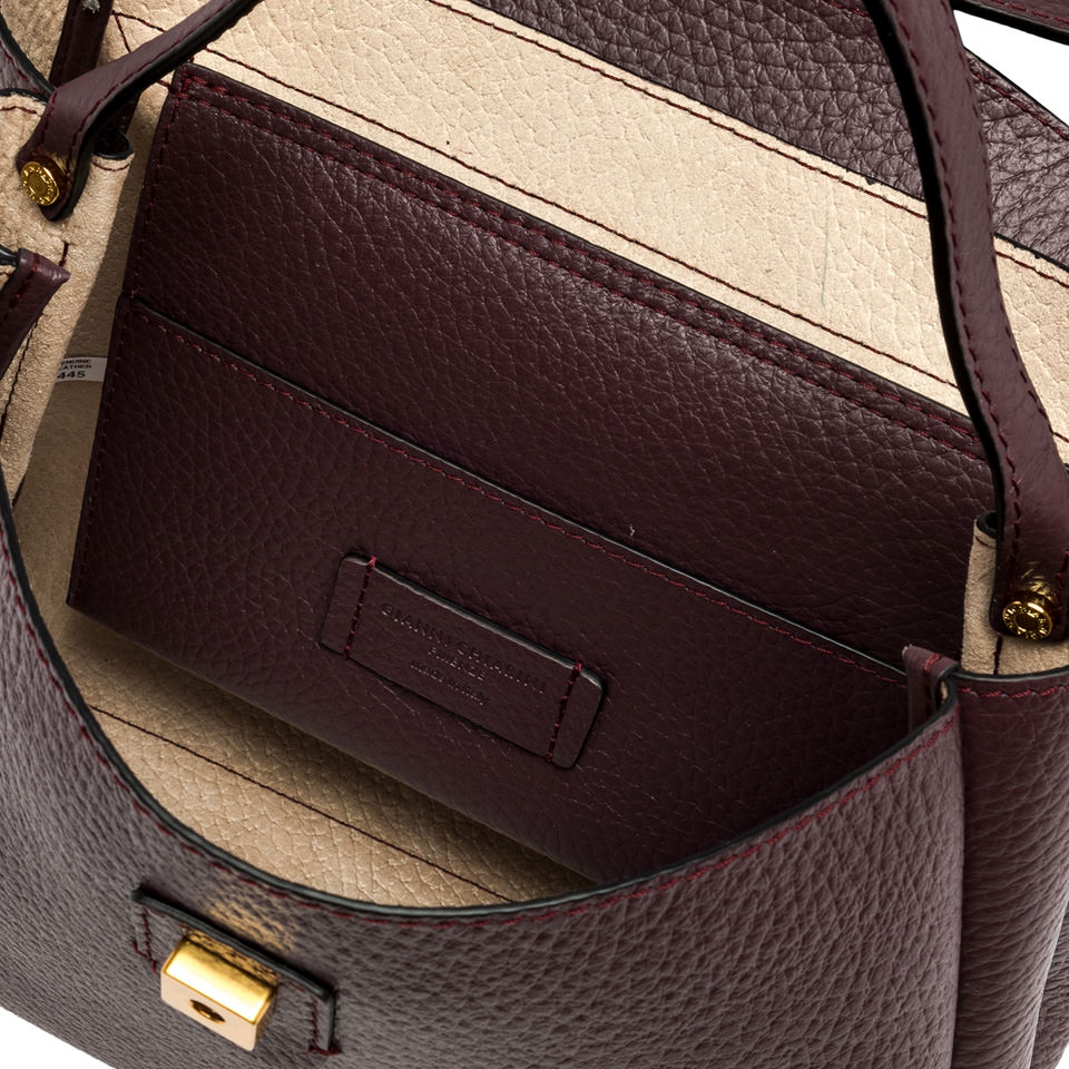 Gianni Chiarini Borsa a cartella realizzata in pregiata pelle grana maxi plum