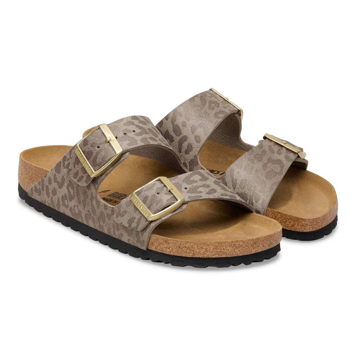 BIRKENSTOCK ARIZONA GREY TAUPE ANIMALIER
