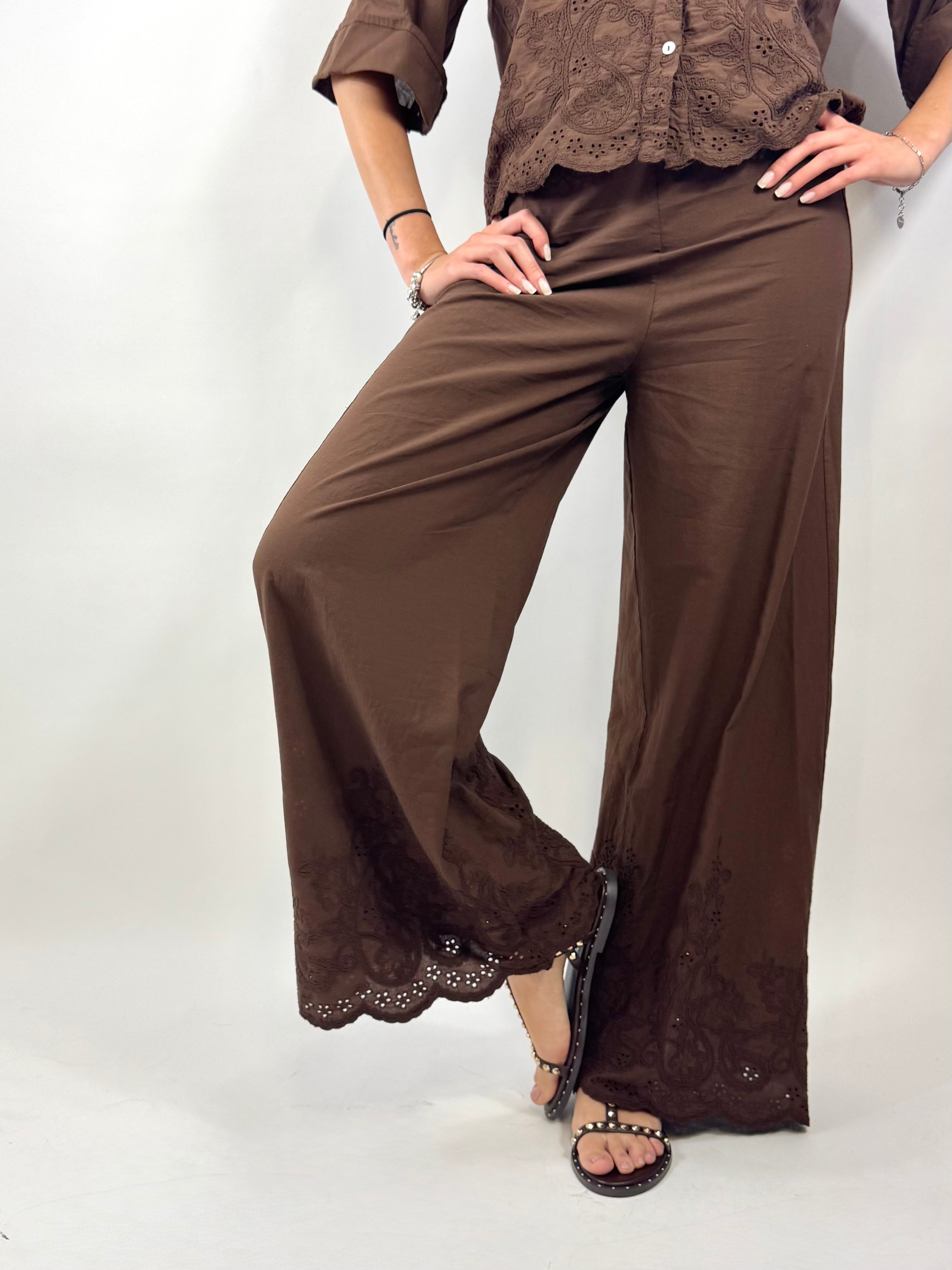 SUSY MIX PANTALONE CIOCCOLATO