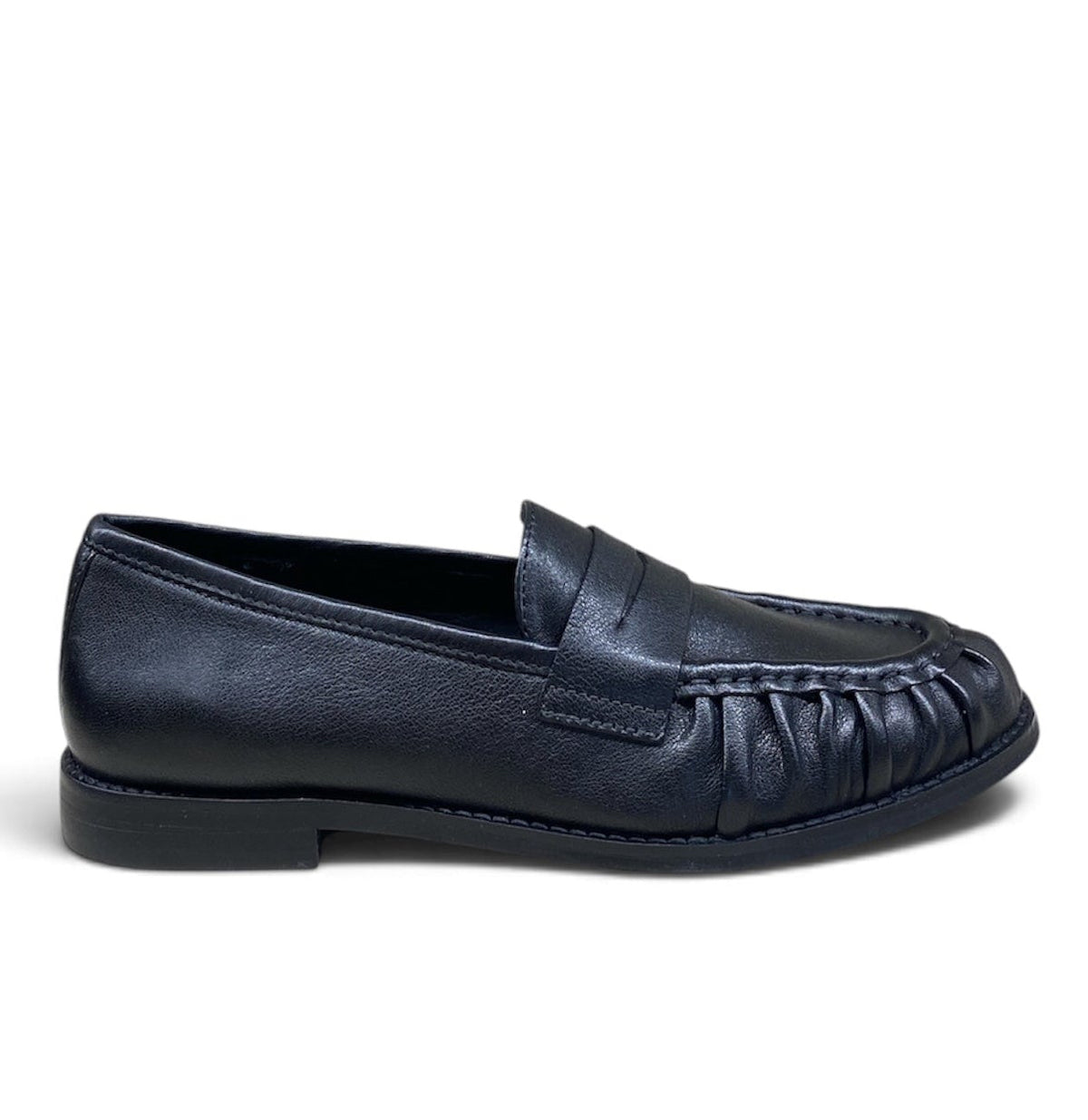 DIVINE FOLLIE MOCASSINI COLLEGE ARRICCIATO NERO