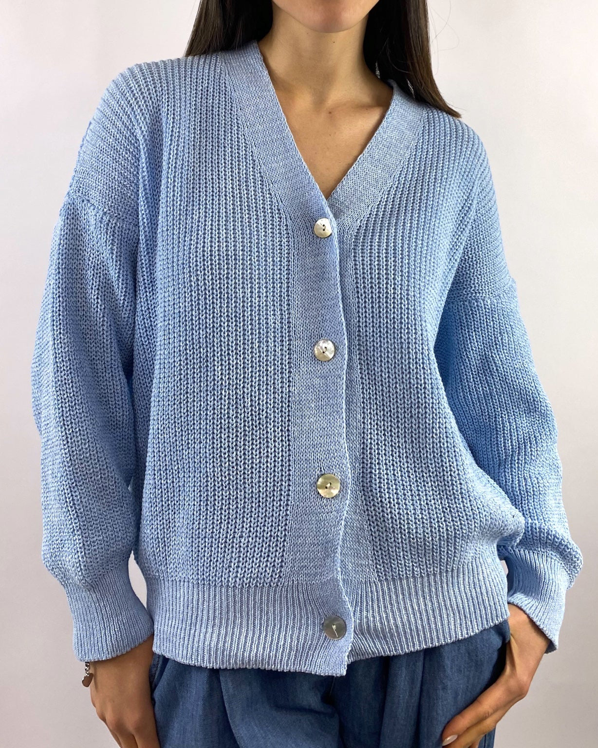 SUSY MIX CARDIGAN COSTA INGLESE CIELO