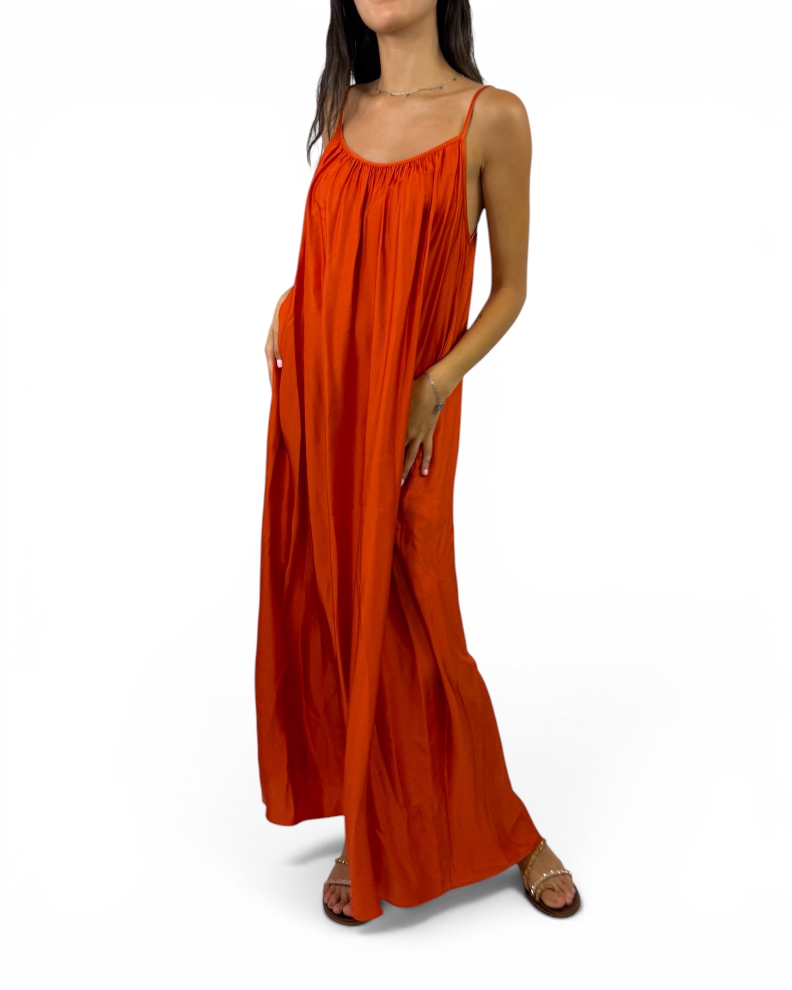 SUSY MIX ABITO RASO INCRESPATO ARANCIO