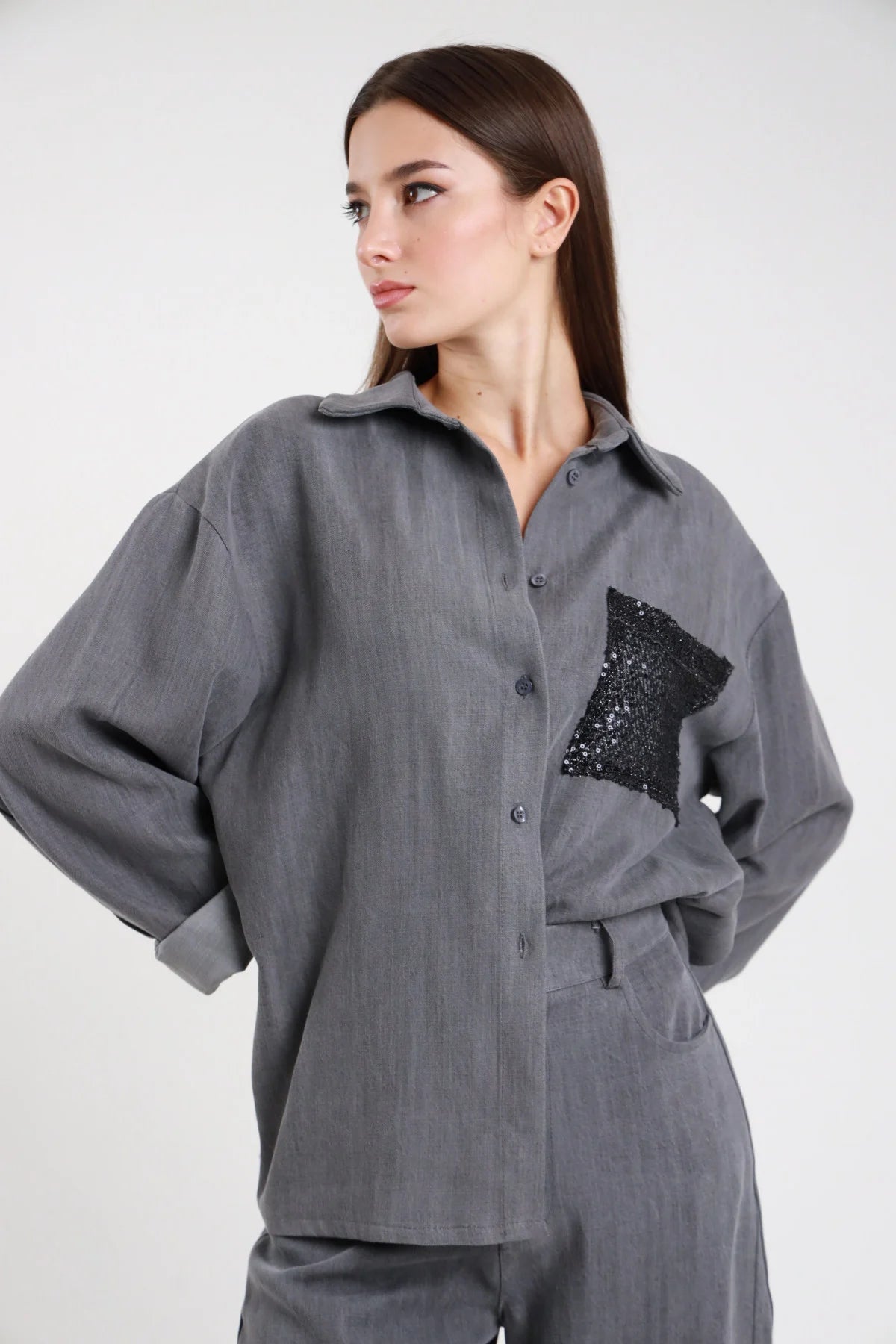 SUSY MIX CAMICIA TASCA PAILLETTES