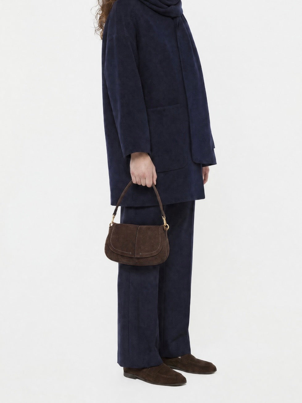 GIANNI CHIARINI BORSA A SPALLA HELENA ROUND  MOKA