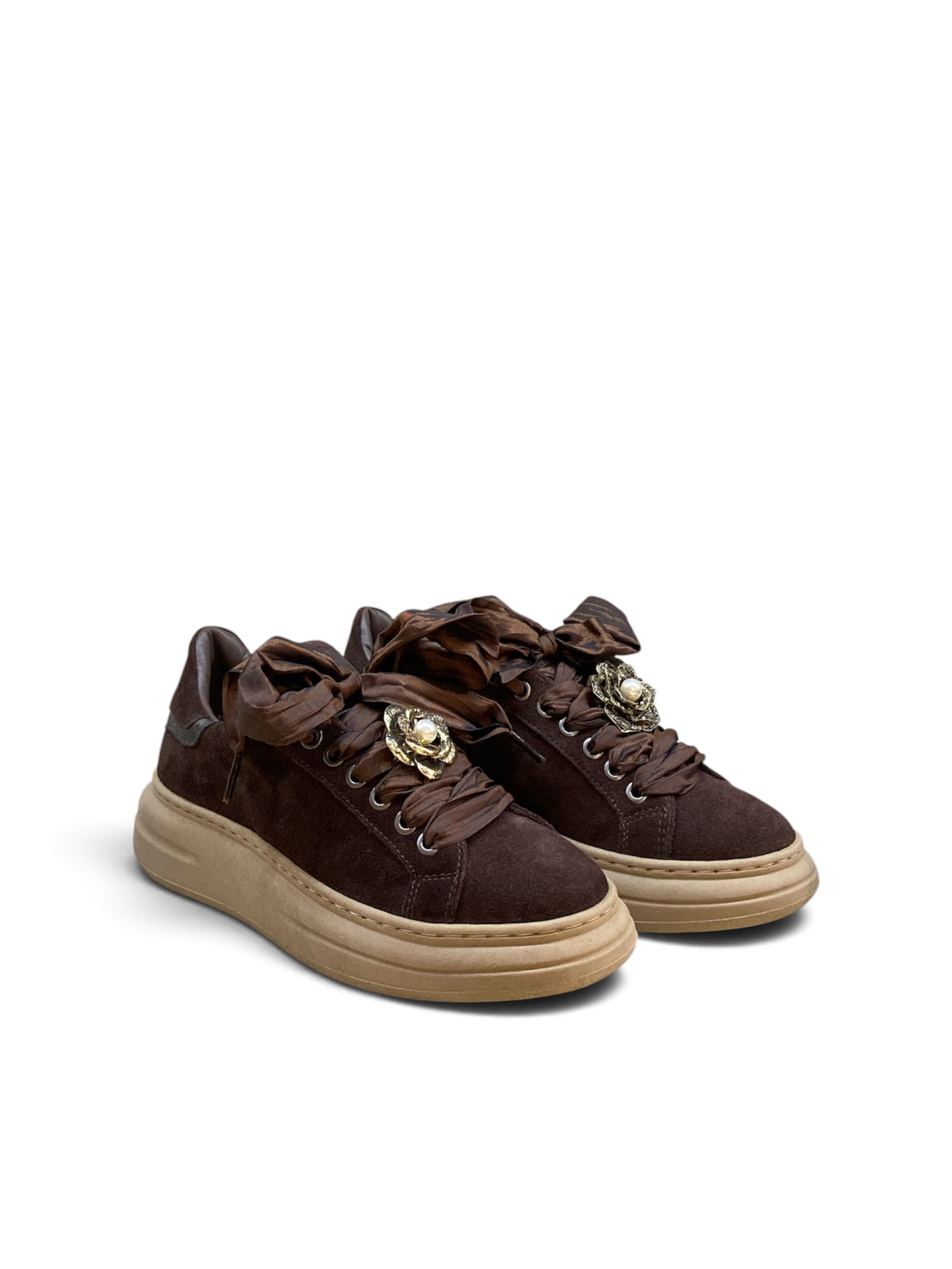 MÉLINÉ SNEAKERS SUEDE CIOCCOLATO