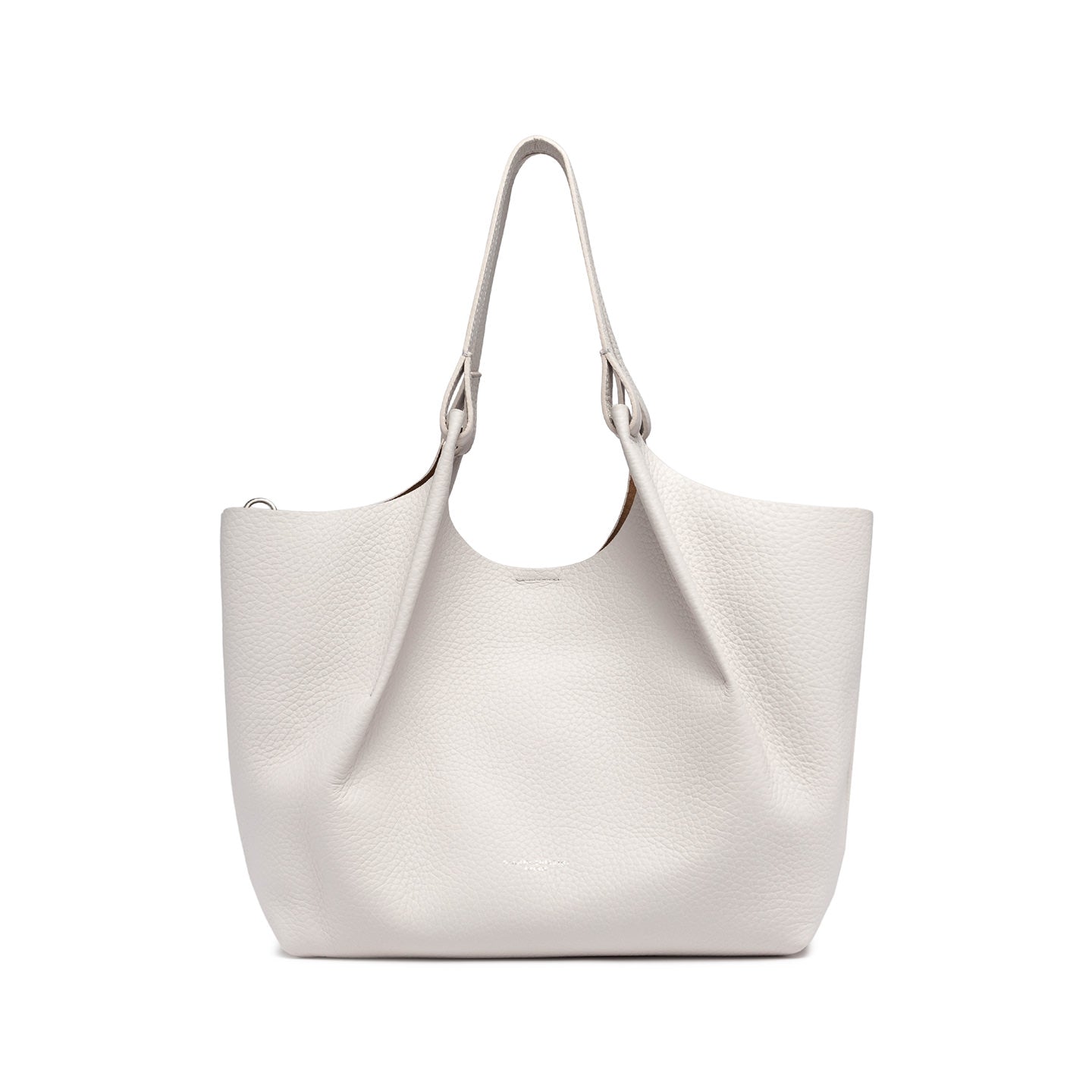 Gianni Chiarini borsa a spalla in pelle double grana maxi color Sabbia-Nature