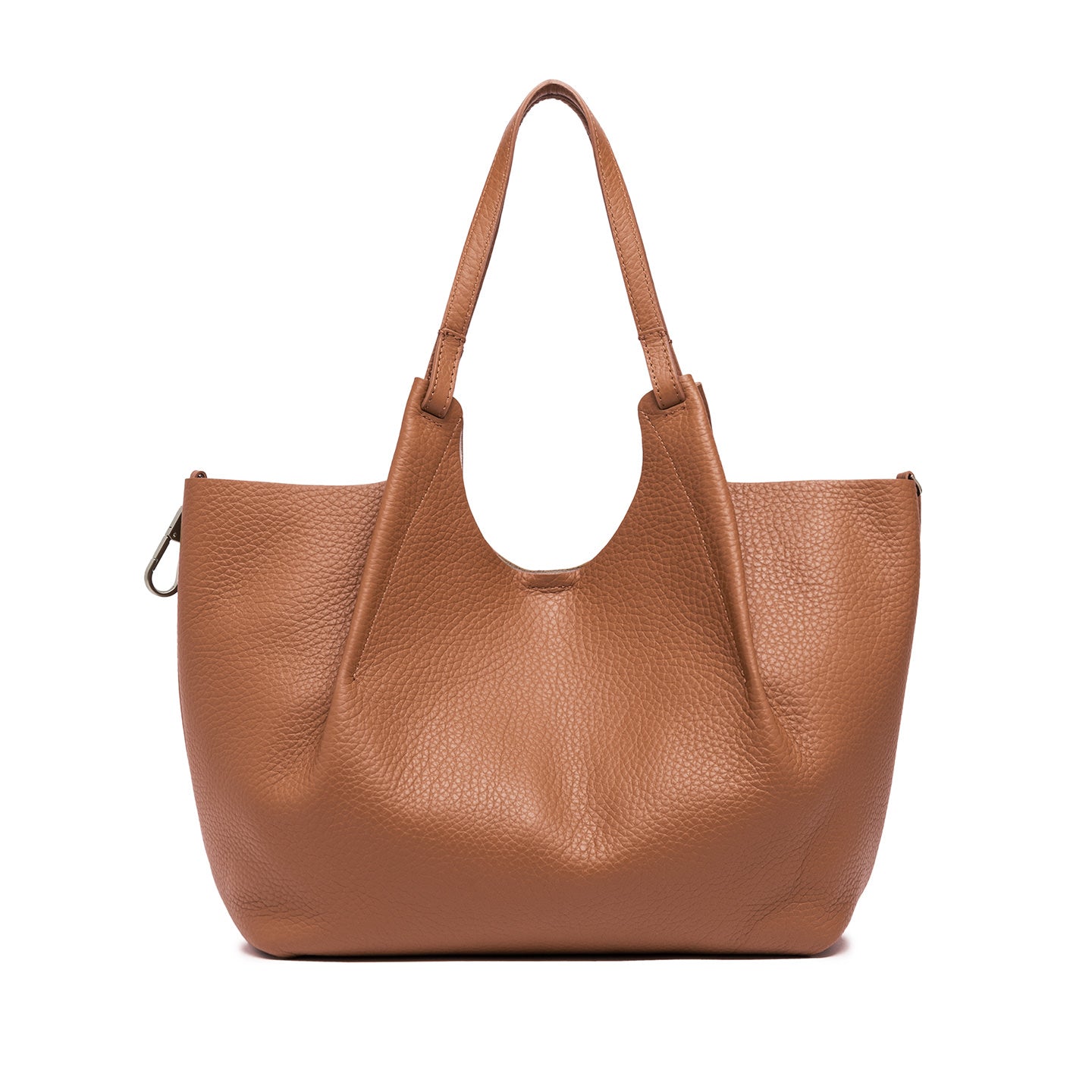 Gianni Chiarini borsa a spalla in pelle double grana maxi color caramello-sabbia