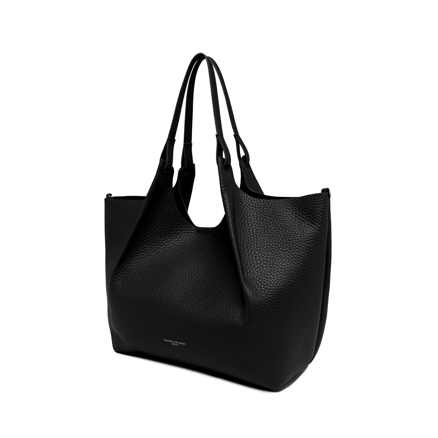 Gianni Chiarini Borsa in pelle dua nero-castoro