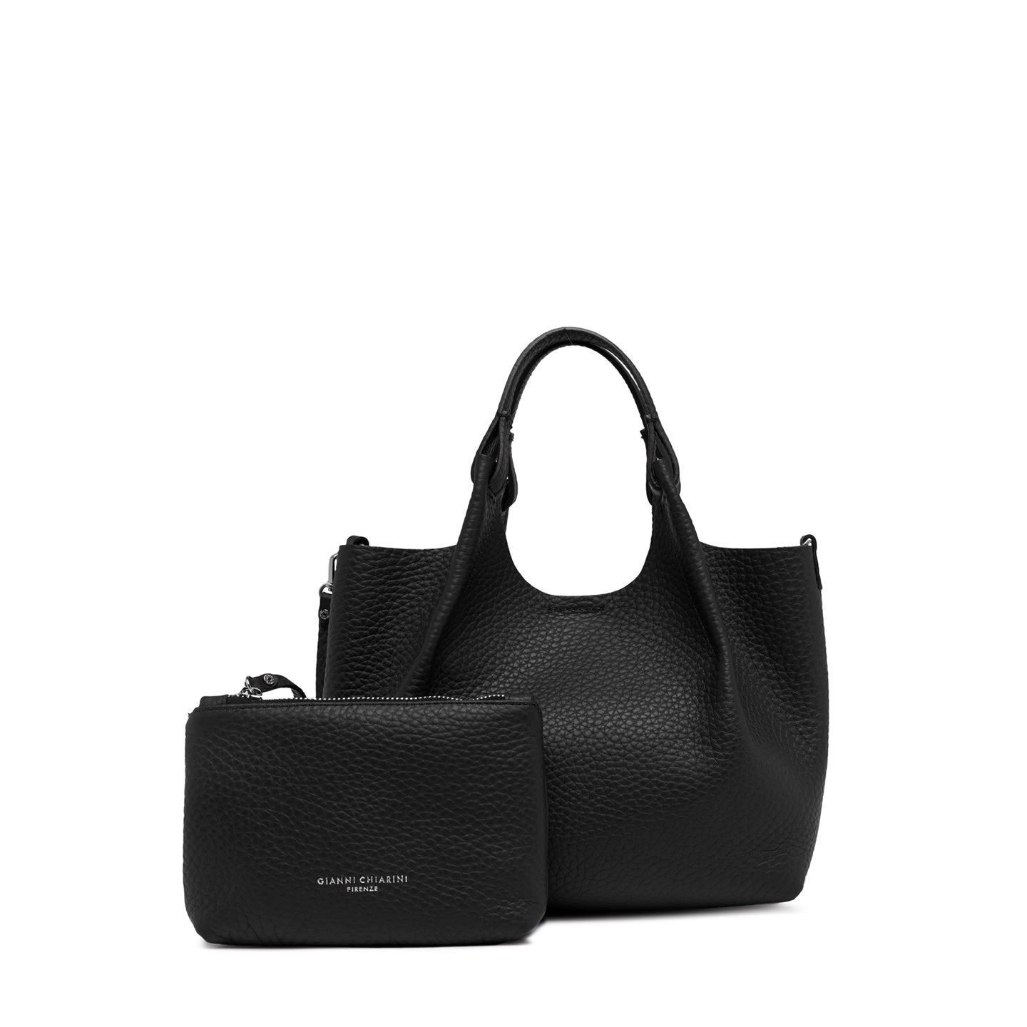 Gianni Chiarini Borsa in pelle dua nero-castoro