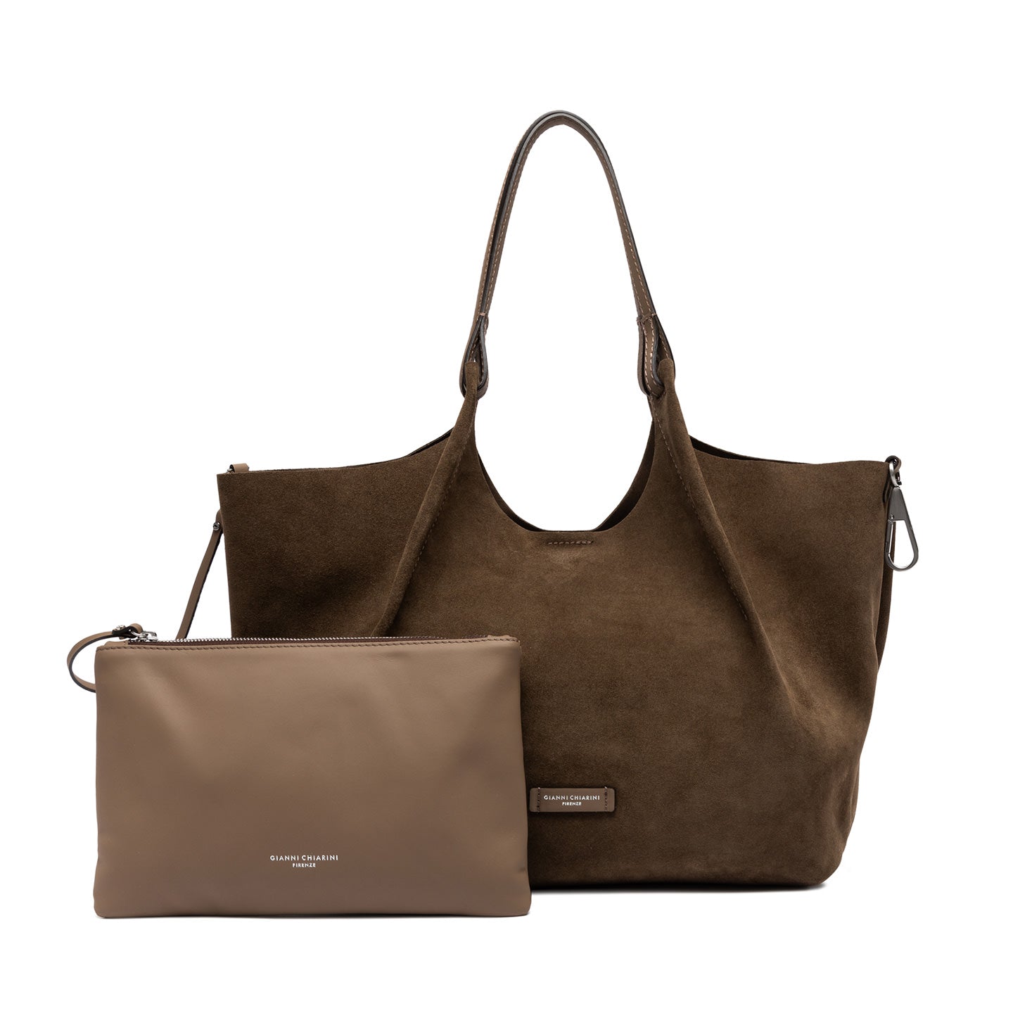Gianni Chiarini Borsa in pelle scamosciata dua Daino