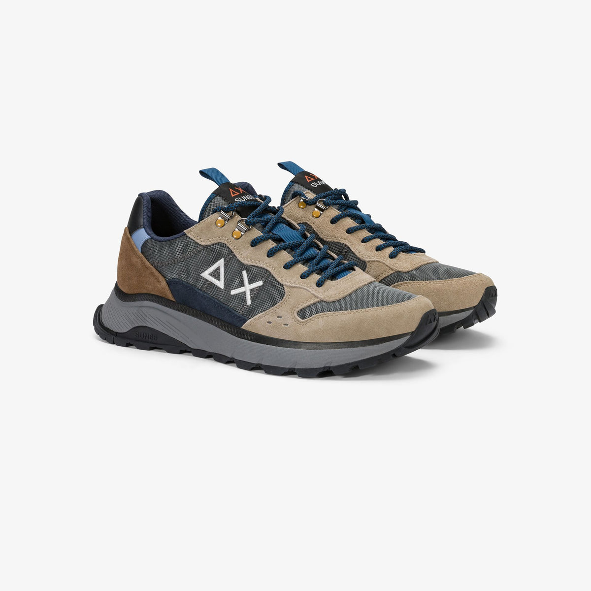 SUN68 SNEAKERS UOMO FIRE & CAMPING BEIGE SCURO