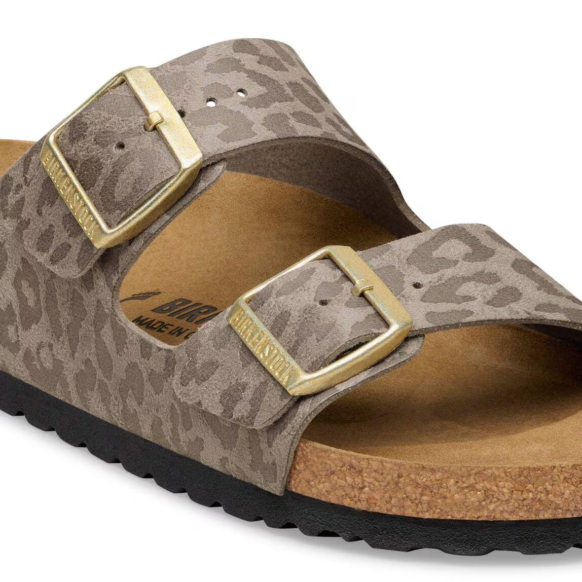 BIRKENSTOCK ARIZONA GREY TAUPE ANIMALIER