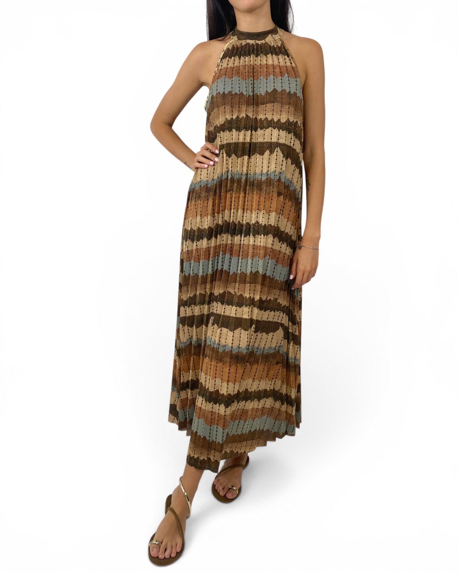 CECILE ABITO LUREX MULTI BROWN