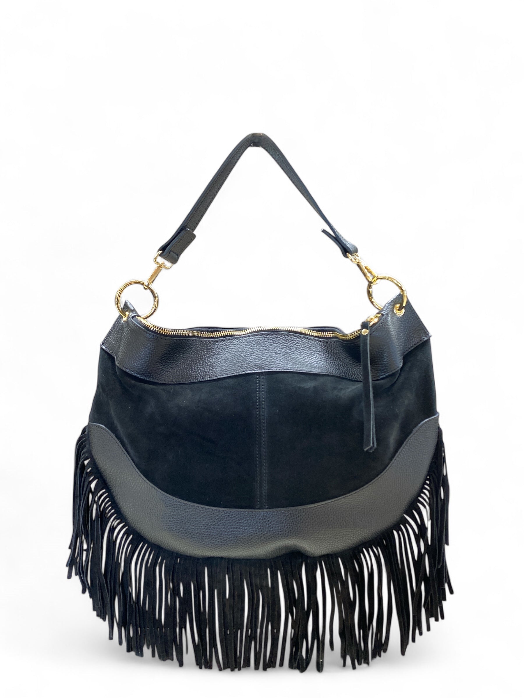 CECILE BORSA A SPALLA CON FRANGE NERO