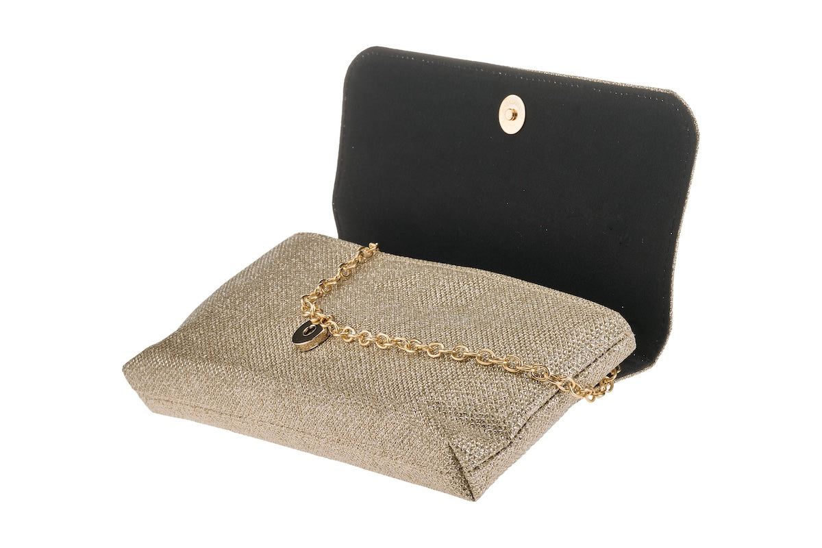 ANNA CECERE POCHETTE LUREX PLATINO