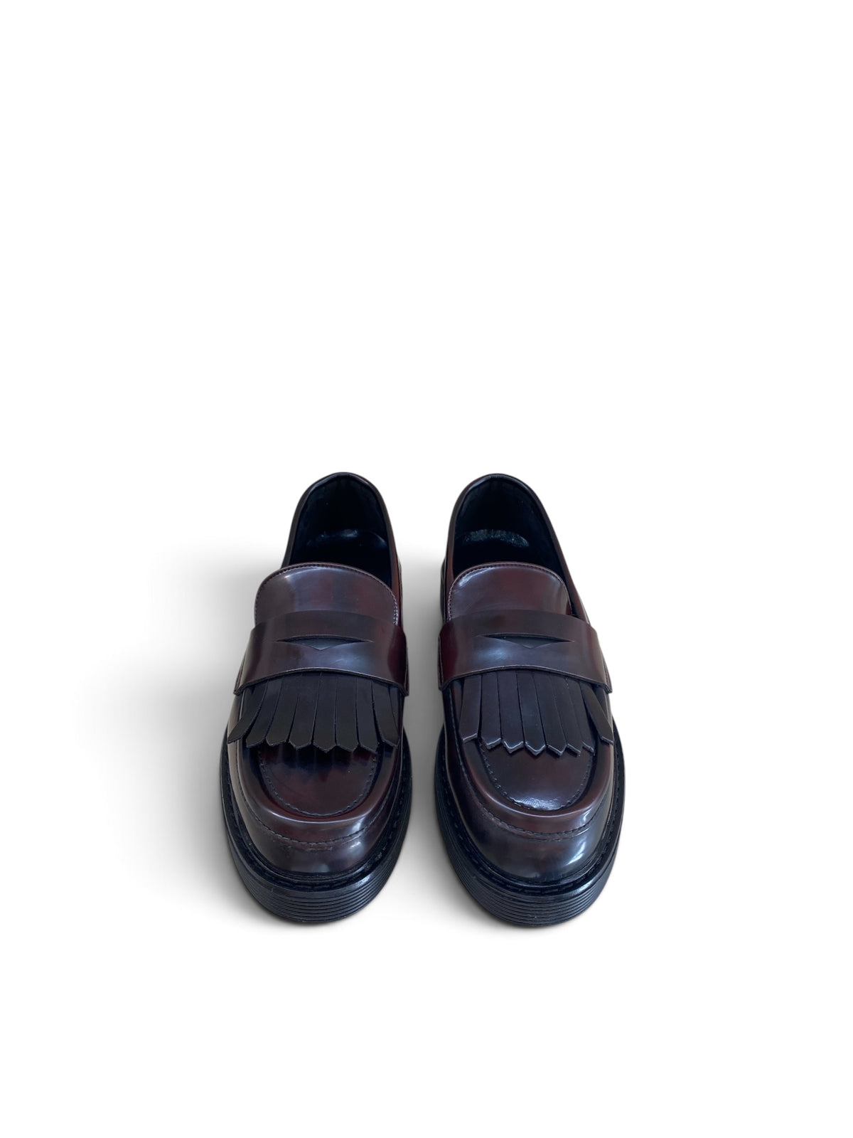 BOTTEGA LOTTI MOCASSINI FRANGE BORDEAUX