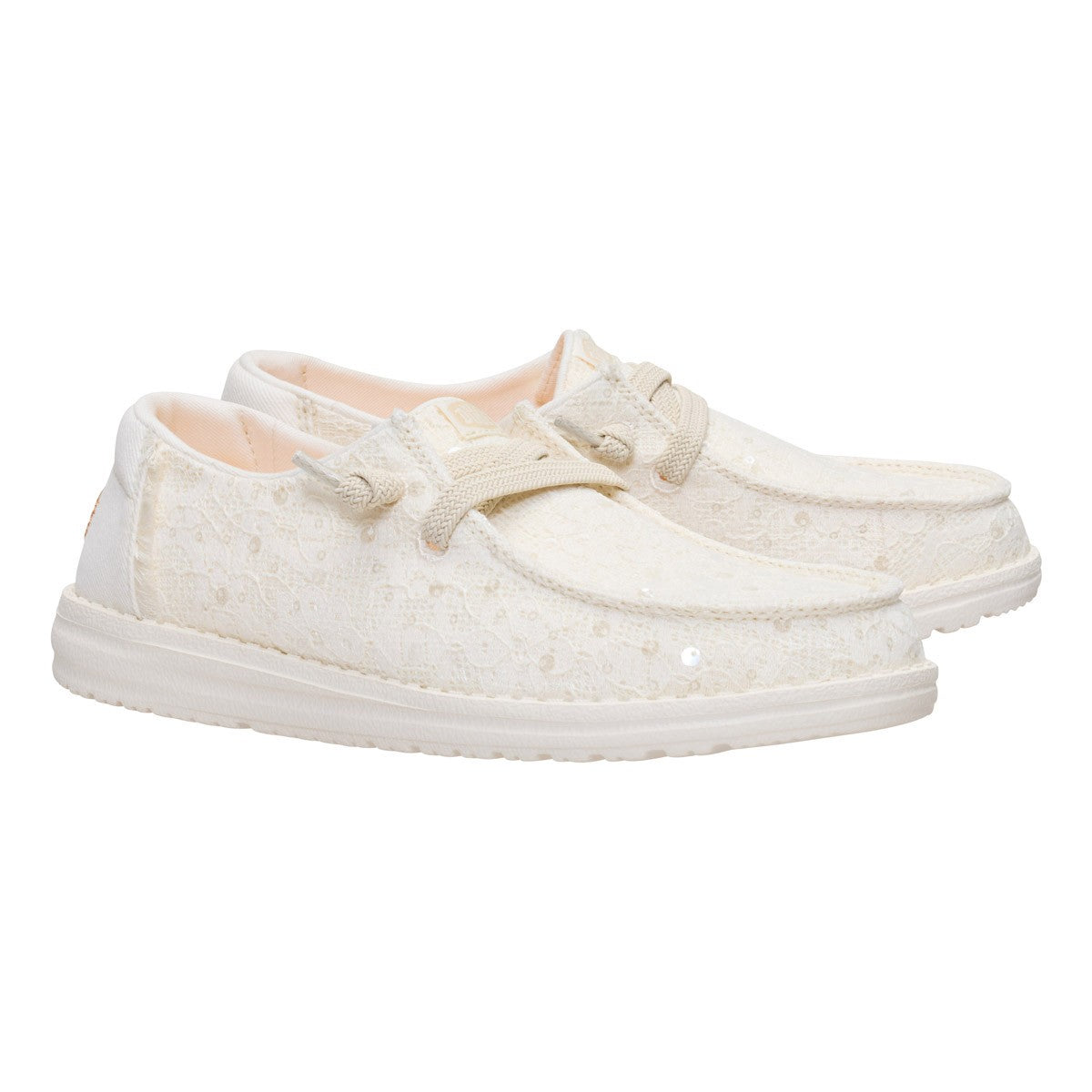 HEY DUDE WENDY SEQUIN LACE IVORY