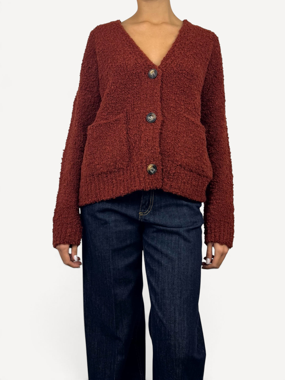 SUSY MIX CARDIGAN IN BOUCLÈ COCCIO