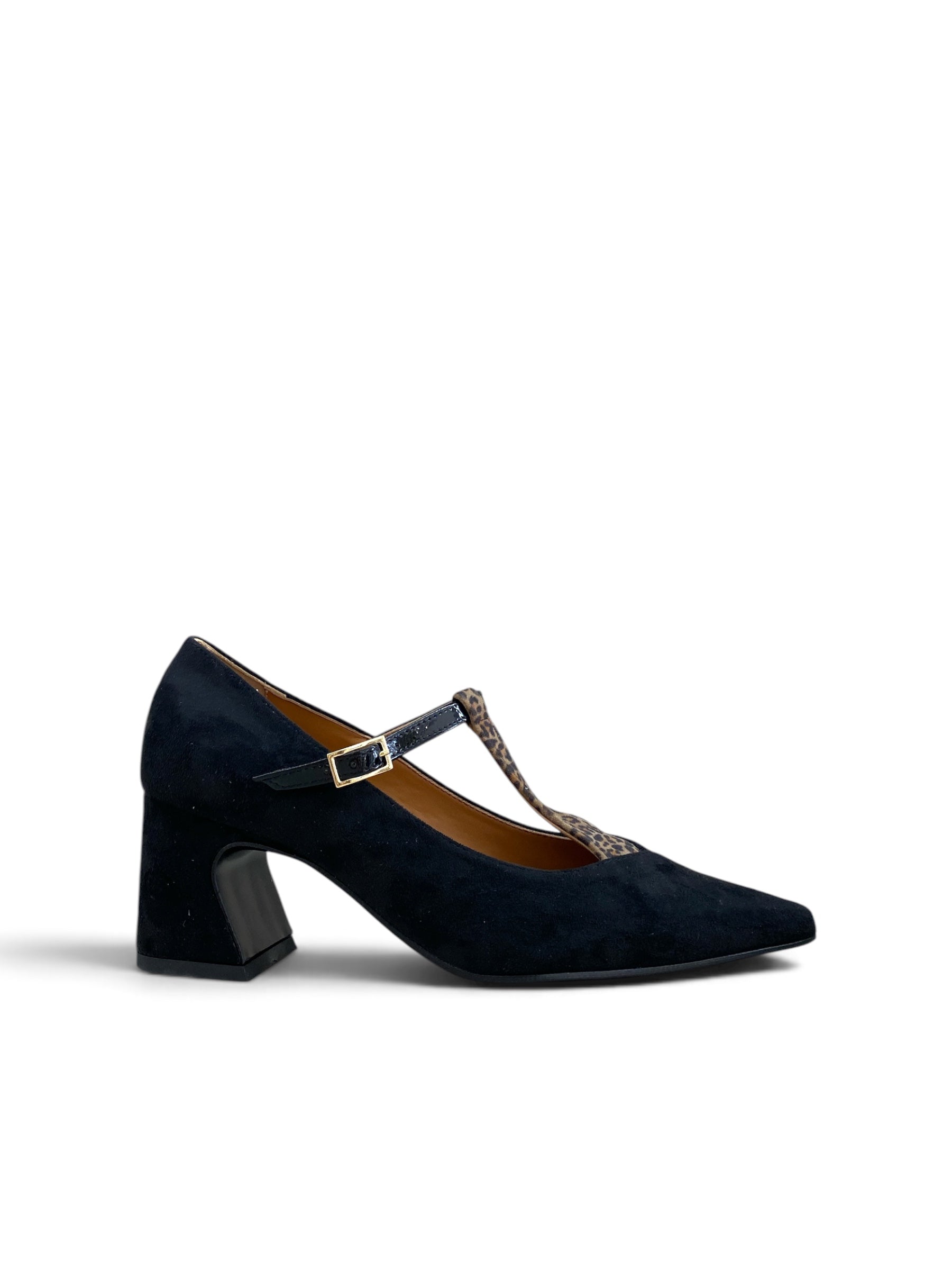 BOTTEGA LOTTI MARYJANE CAMOSCIO LEOPARD