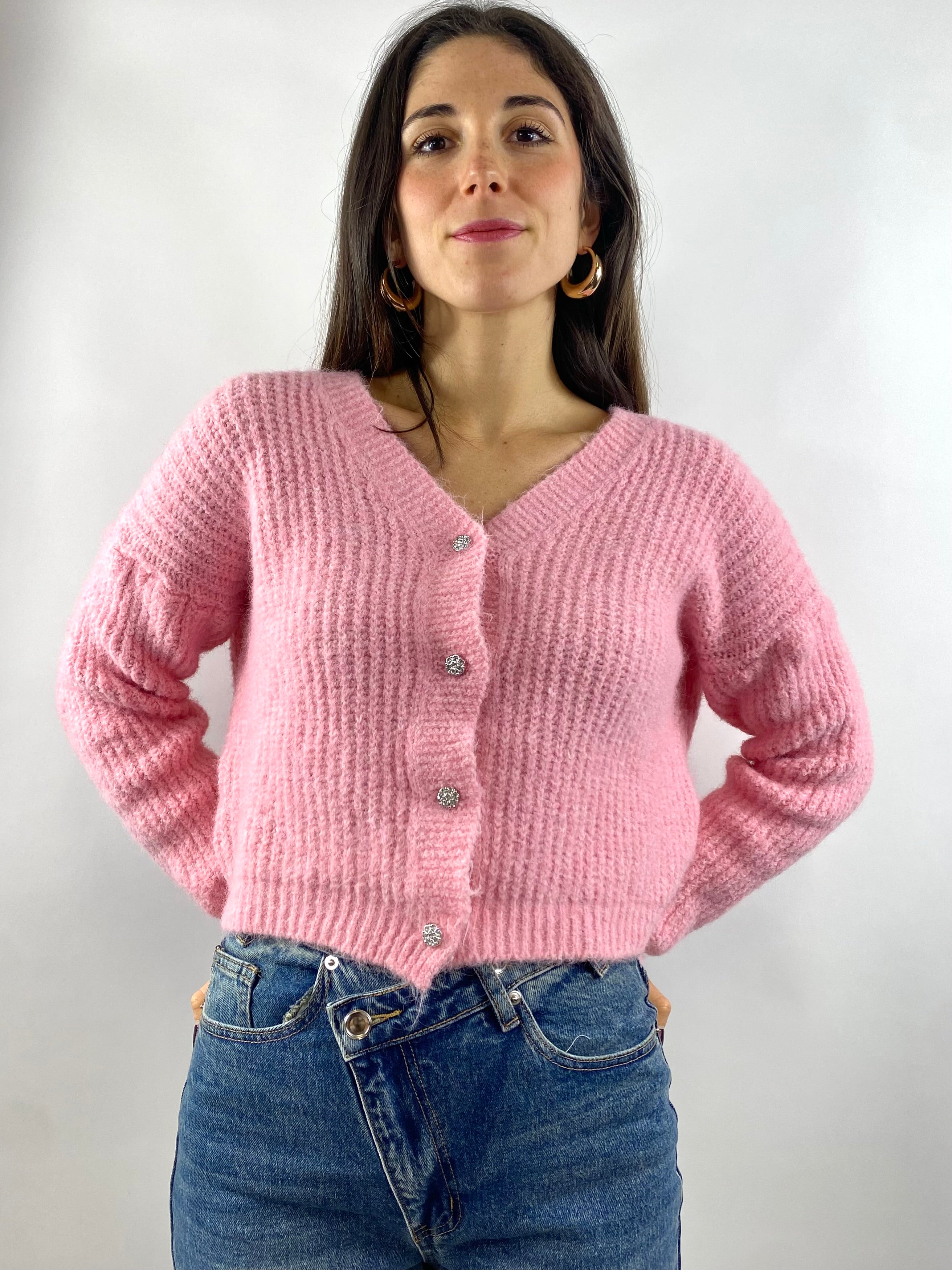 SUSY MIX CARDIGAN ROSA