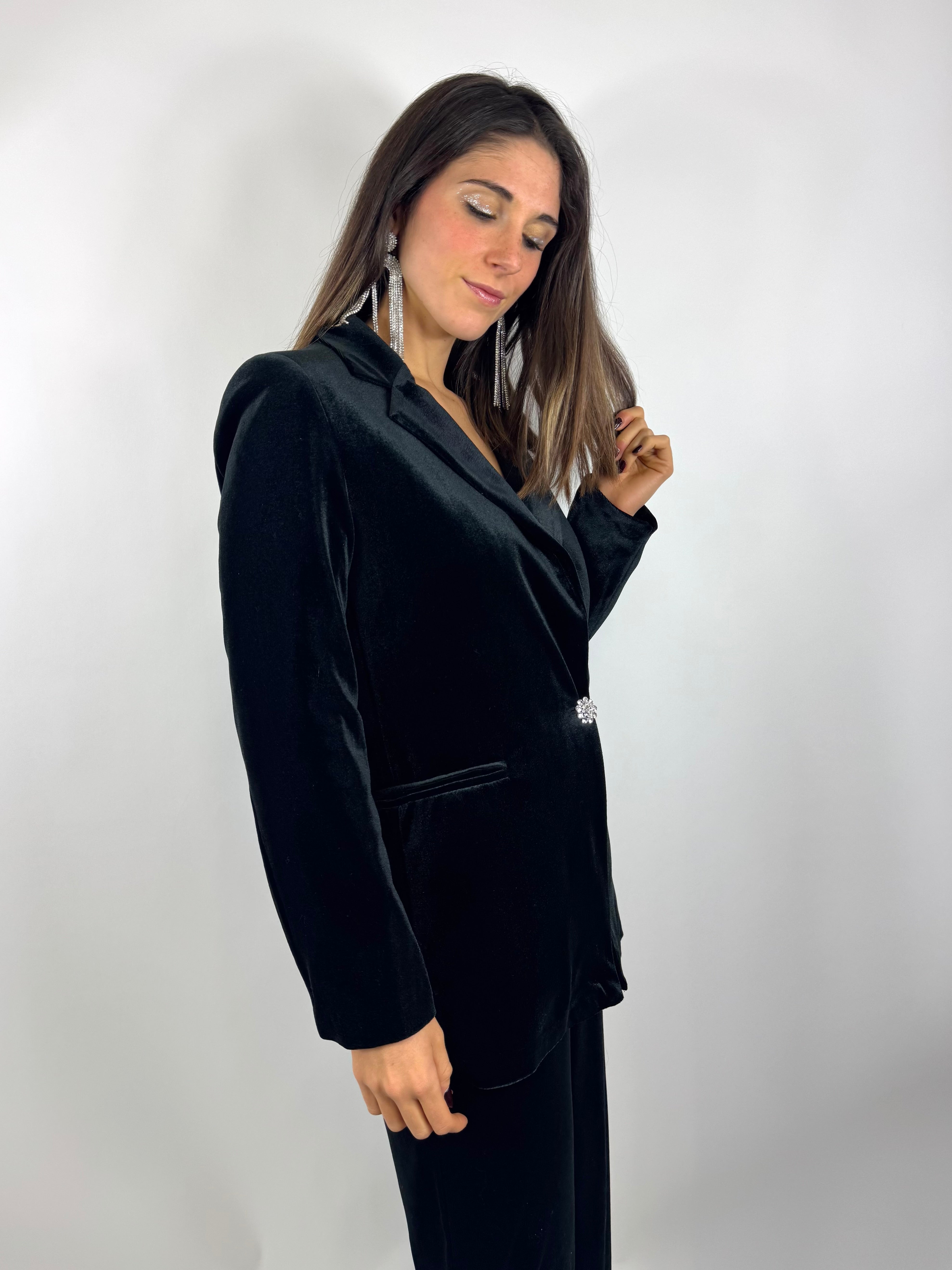 CECILE GIACCA VELLUTO NERA