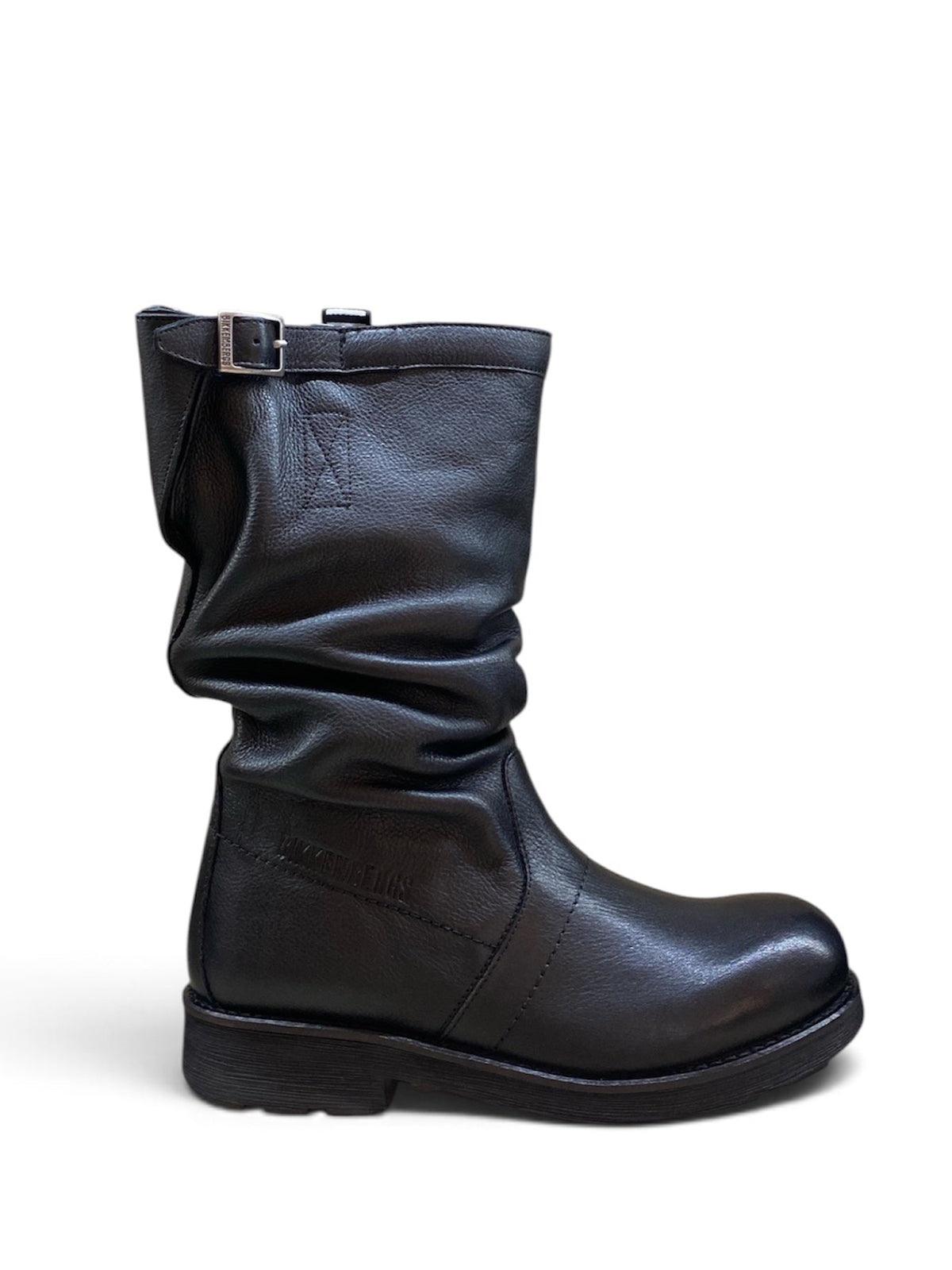 BIKKEMBERGS STIVALI BIKER GAMBALE MEDIO NERO