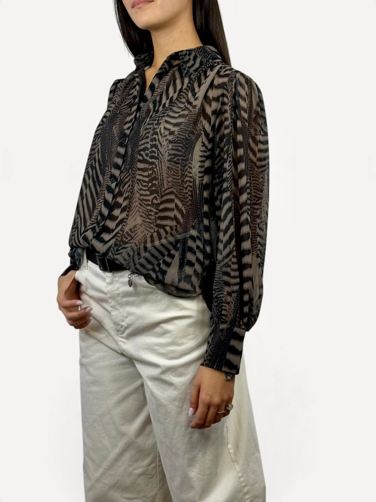 SUSY MIX CAMICIA FANTASIA FANGO