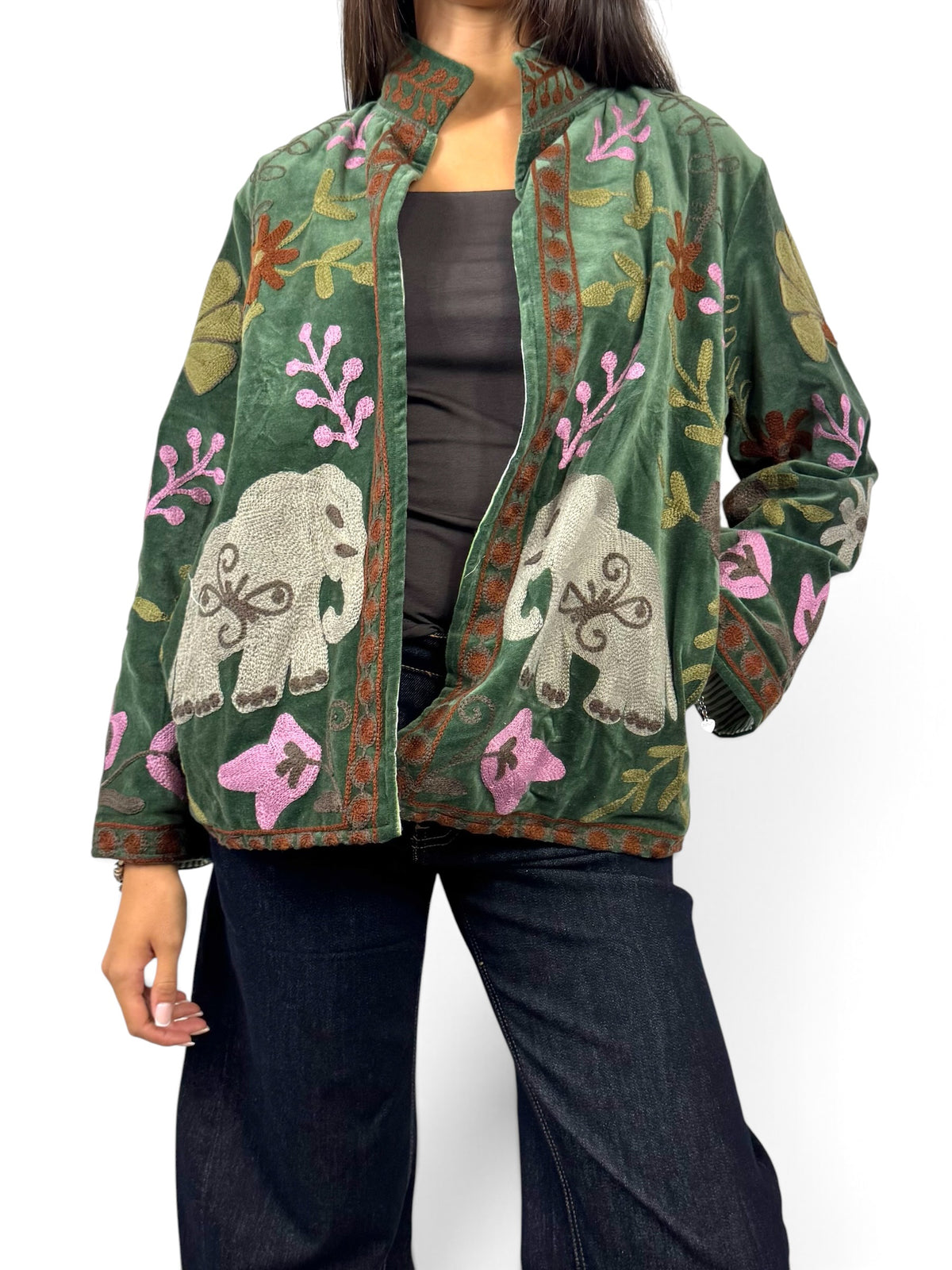 CECILE GIACCA SUZANI VERDE MARRONE