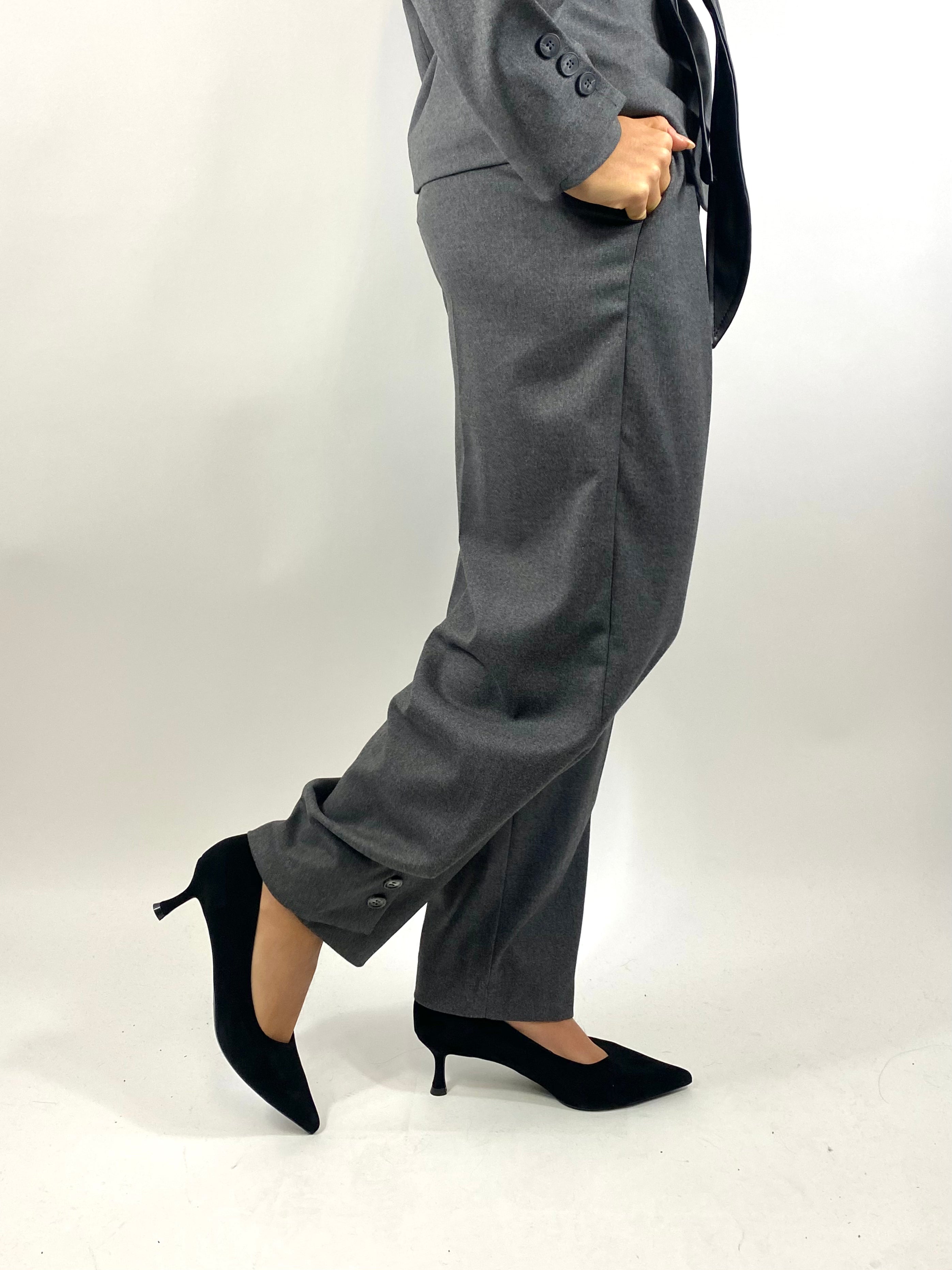 SUSY MIX PANTALONE CON PINCE GRIGIO