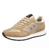 SUN68 Sneaker Ally bright da donna in nylon oro e inserti in suede beige