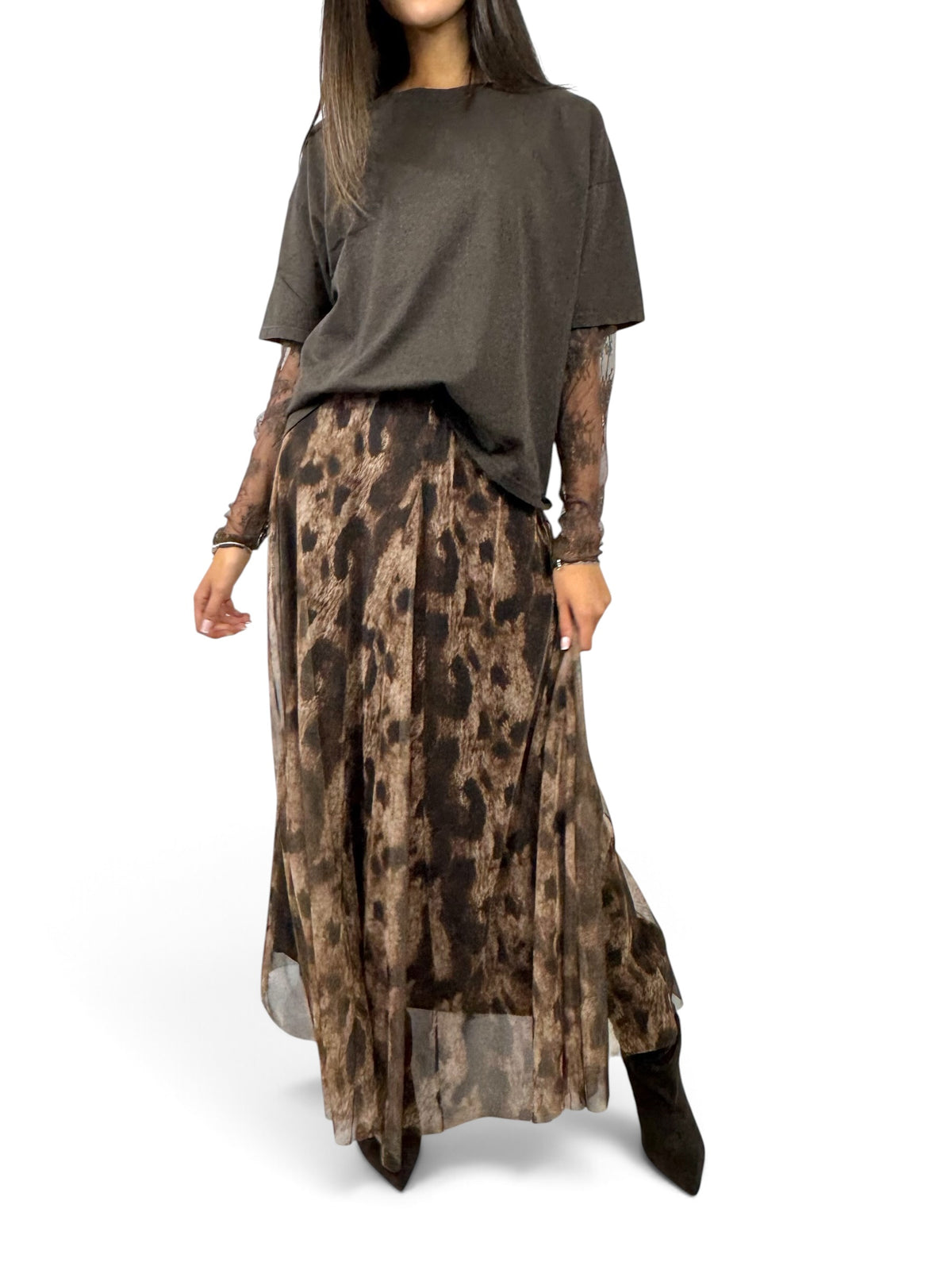 SUSY MIX GONNA IN TULLE ANIMALIER