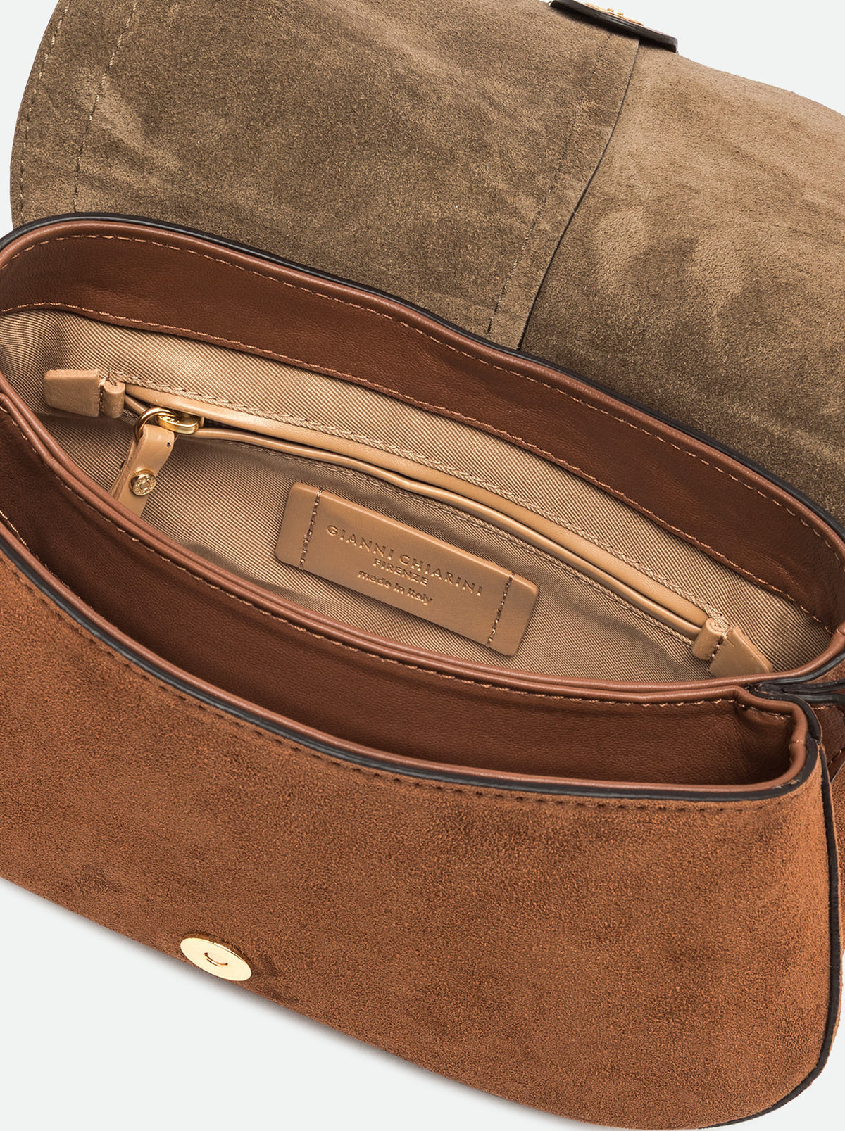 GIANNI CHIARINI BORSA A SPALLA HELENA ROUND COGNAC