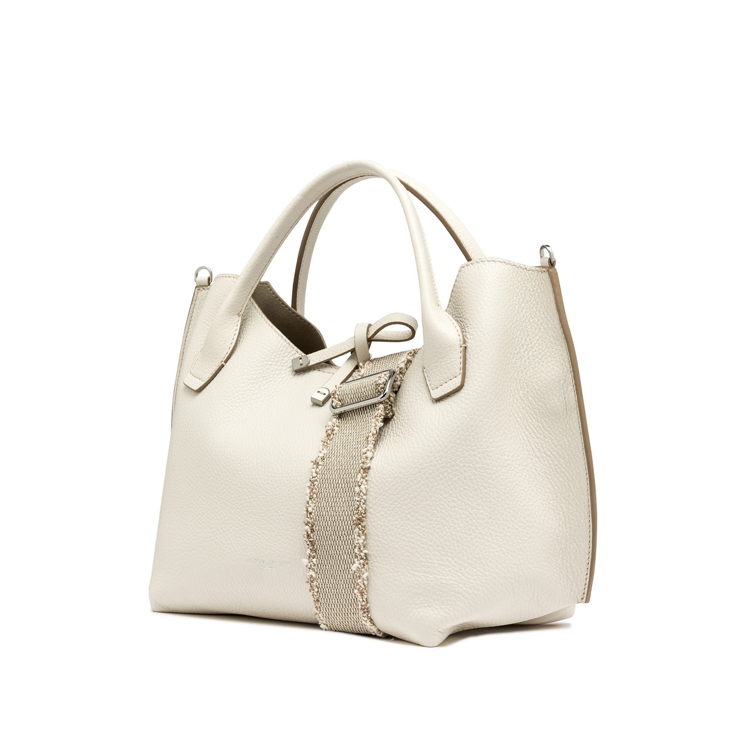 Gianni Chiarini borsa a mano in pelle color marmo dotata di tracolla interna