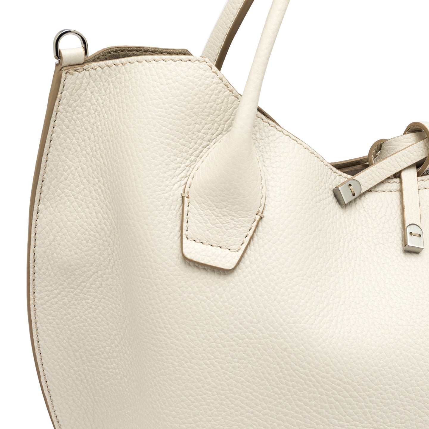 Gianni Chiarini borsa a mano in pelle color marmo dotata di tracolla interna