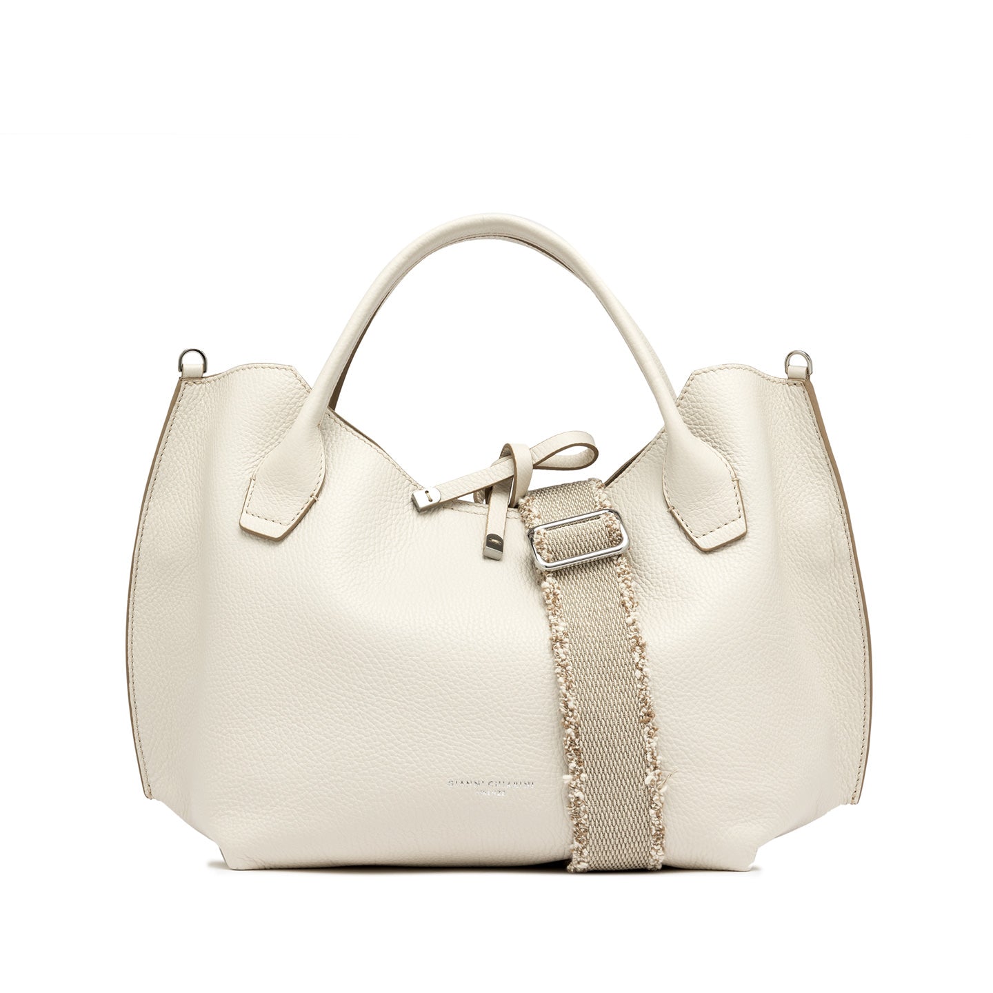 Gianni Chiarini borsa a mano in pelle color marmo dotata di tracolla interna