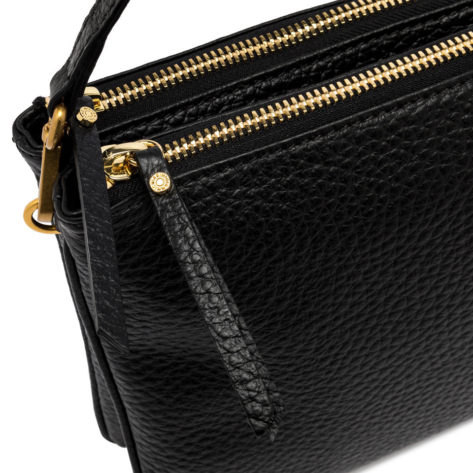 Gianni Chiarini Borsa a tracolla in pelle liscia nero