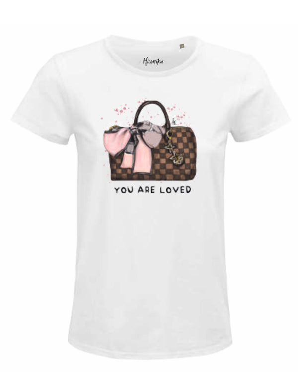 Hiconika T-shirt donna you are loved bianca